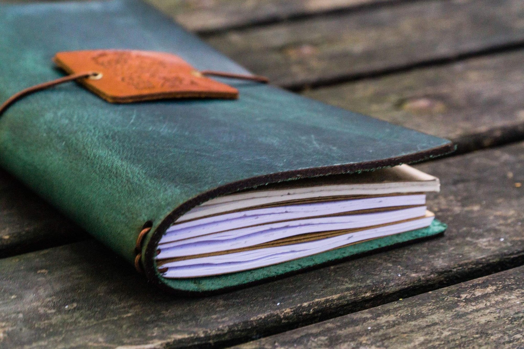 Traveler&#39;s Notebook Deri Kılıf-Crazy Horse Forest Green