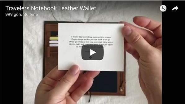 Traveler&#39;s Notebook için Deri Organizer - Regular Ebat - Black