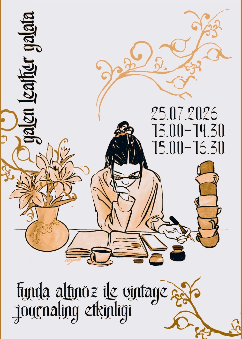 Galen Galata’da Funda Altınöz ile Vintage Journaling Atölyesi | 25 Temmuz 2026