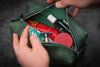Leather Classic Dopp Kit &amp; Travel Toiletry Bag - Crazy Horse Forest Green-Galen Leather