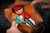 Leather Classic Dopp Kit &amp; Travel Toiletry Bag - Crazy Horse Tan-Galen Leather