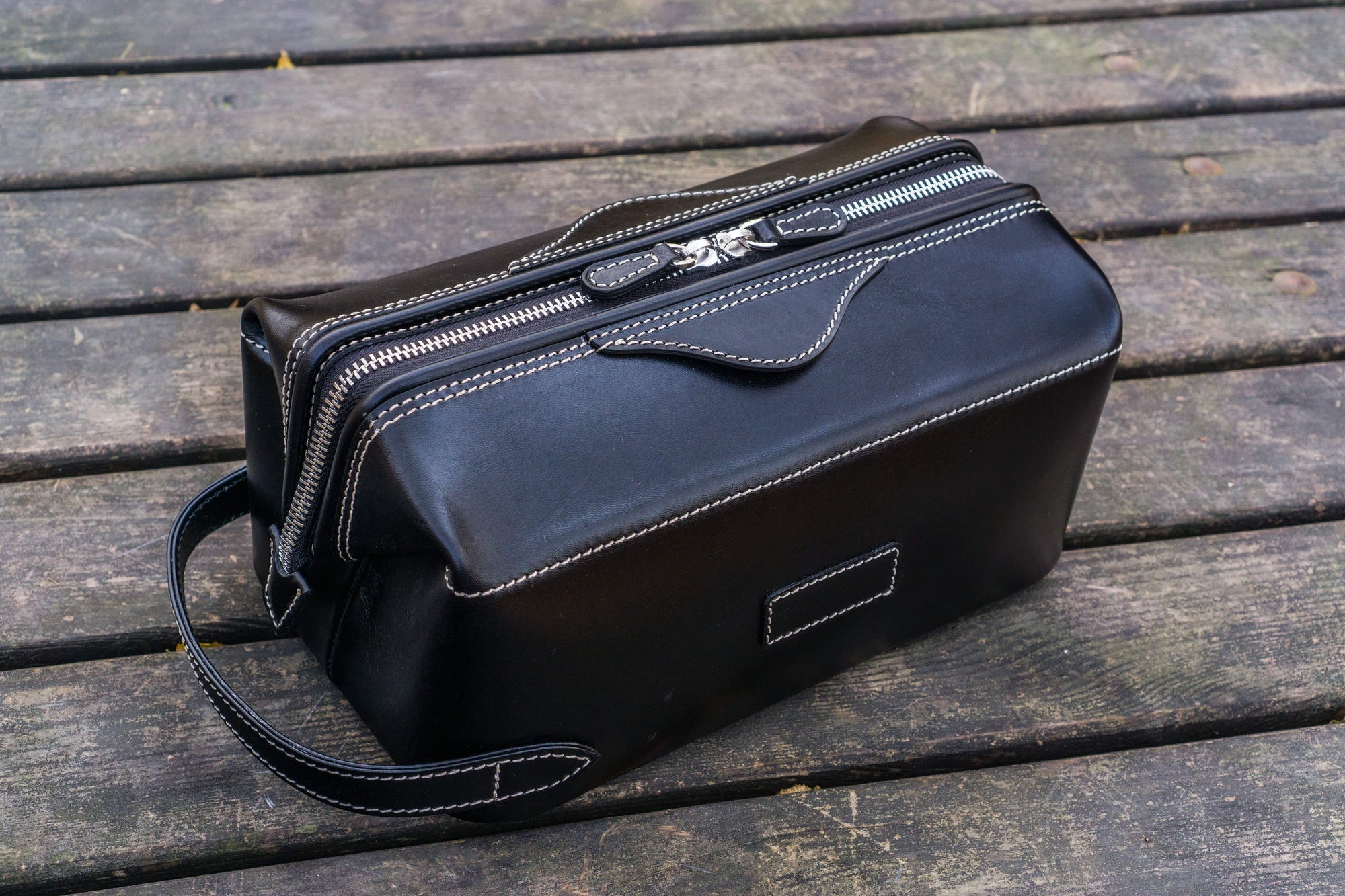 Leather Dopp Kit - Black-Galen Leather