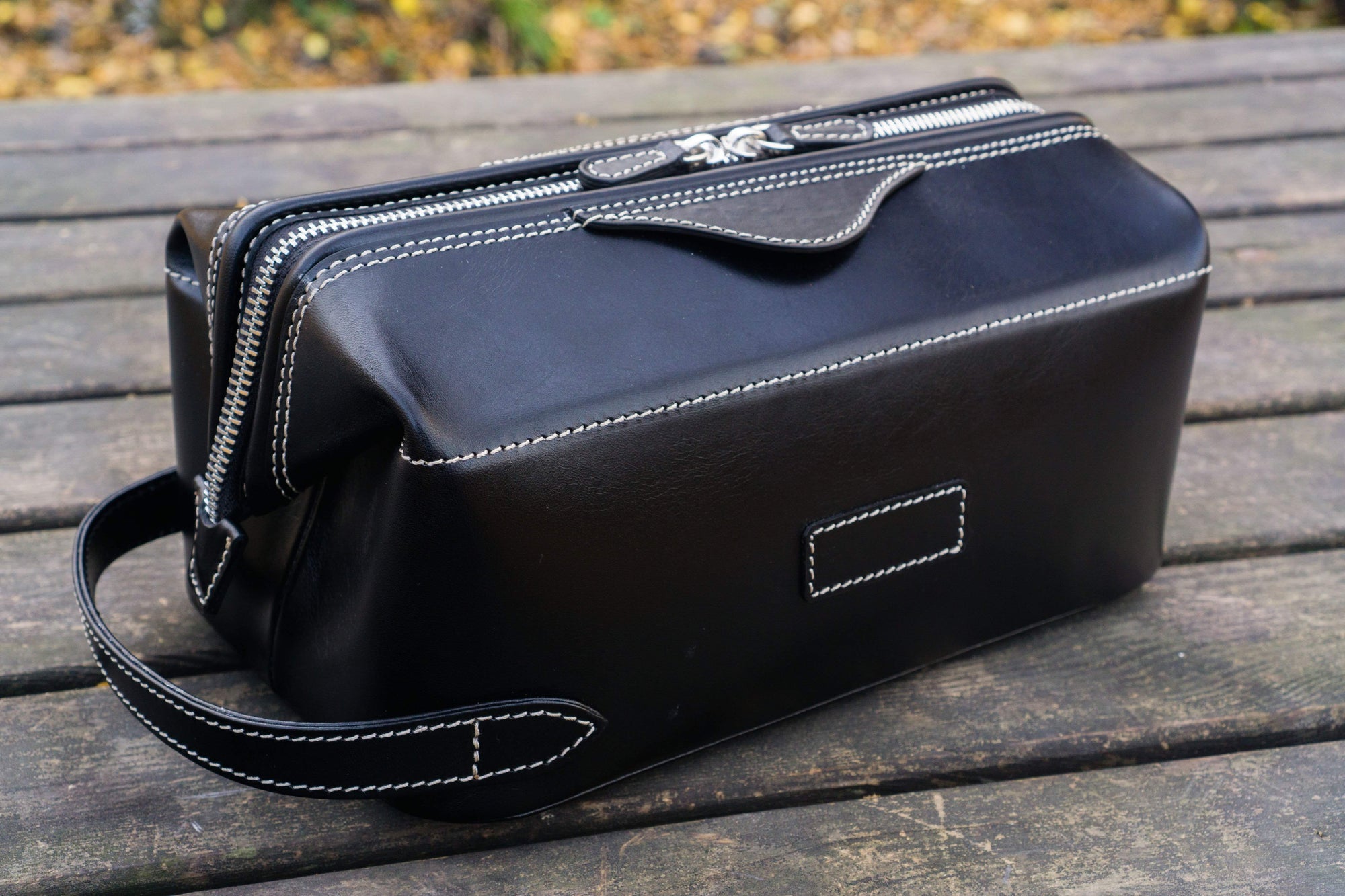 Leather Dopp Kit - Black-Galen Leather