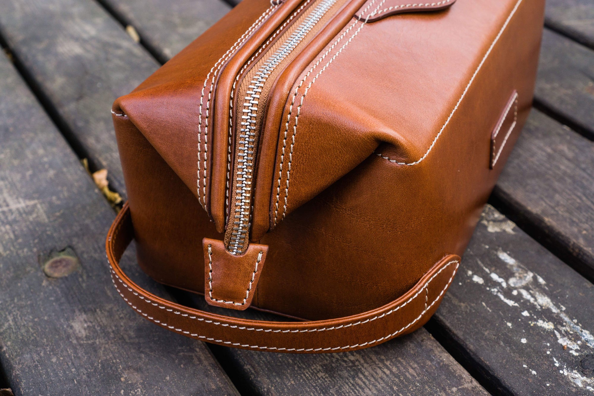 Leather Dopp Kit - Brown-Galen Leather