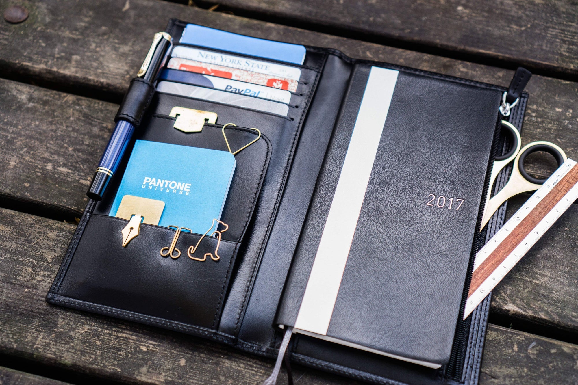 Leather Hobonichi Weeks Cover - Black