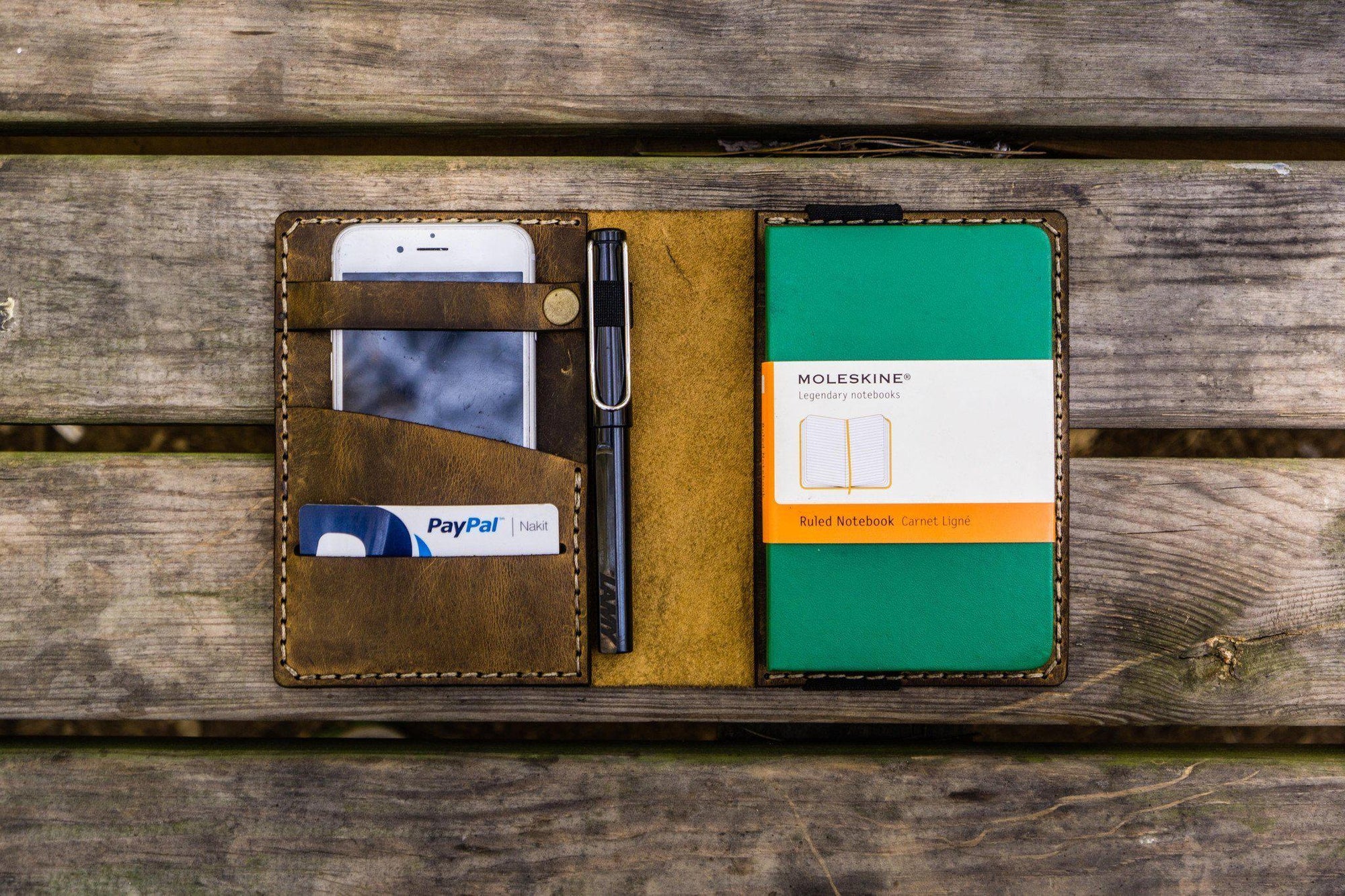 Leather Leuchtturm1917 A6 Notebook Cover - Crazy Horse Brown-Galen Leather