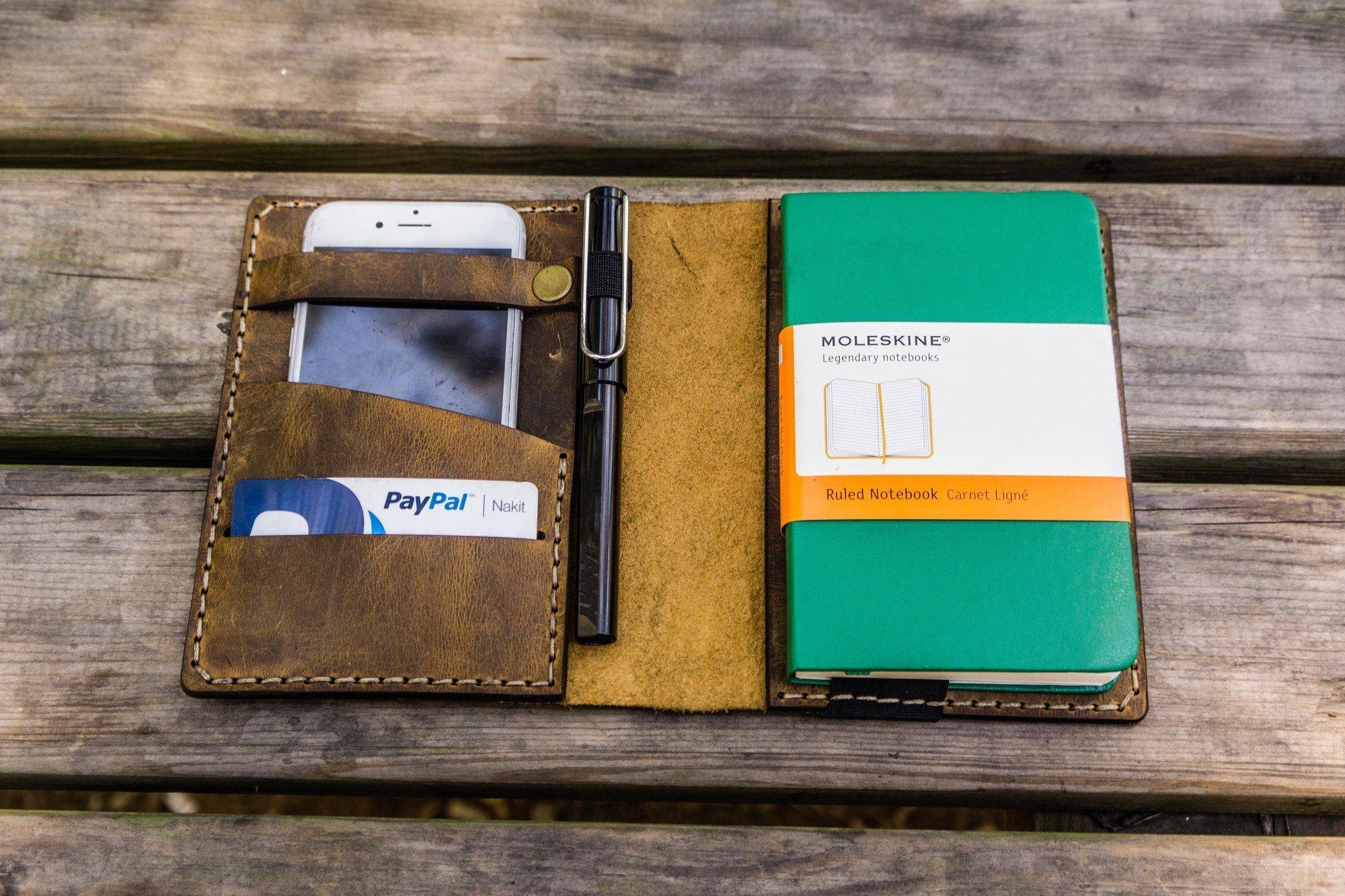 Leather Leuchtturm1917 A6 Notebook Cover - Crazy Horse Brown-Galen Leather