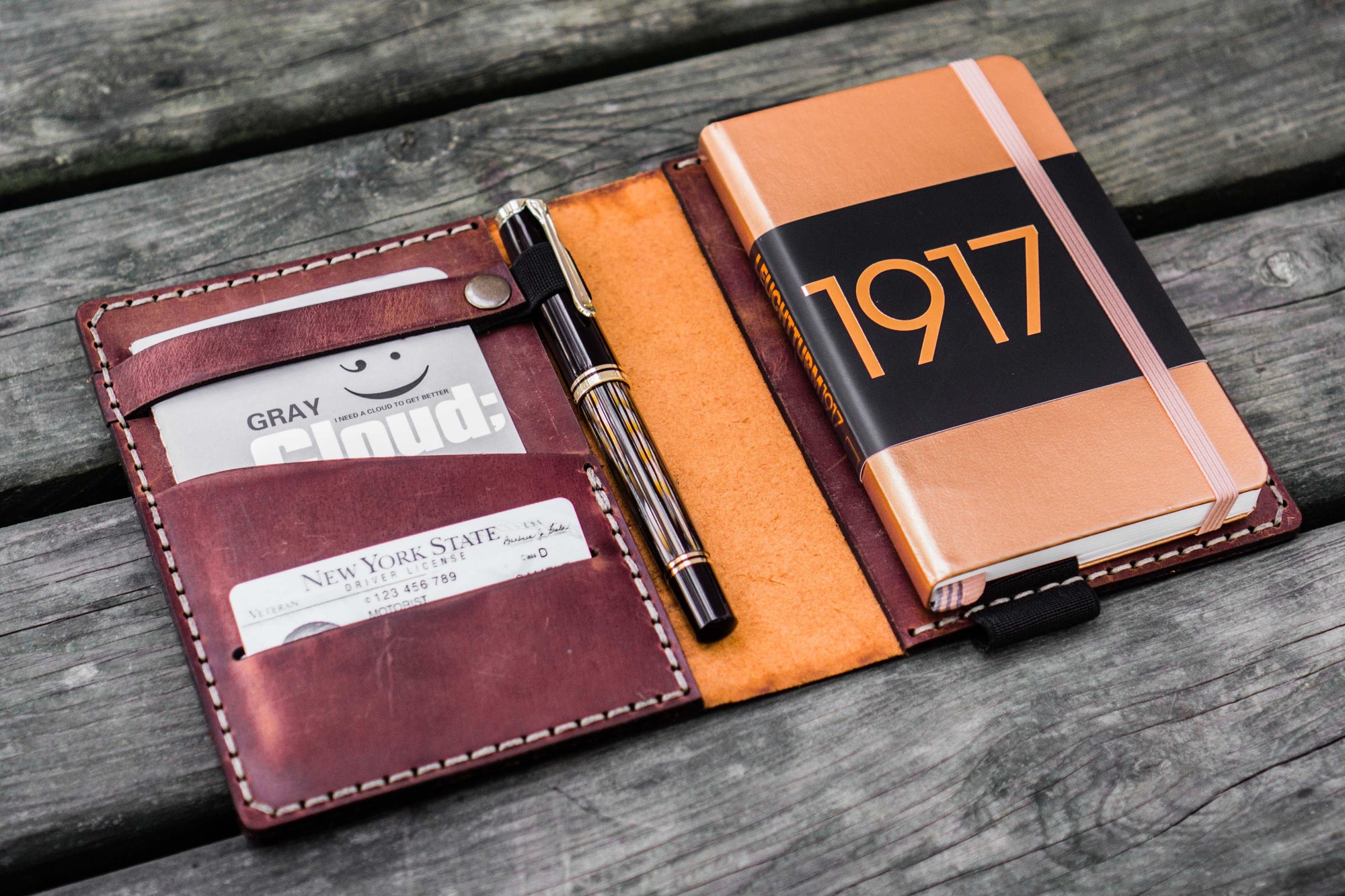 Leather Leuchtturm1917 A6 Notebook Cover - Crazy Horse Tan-Galen Leather