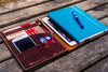Leather Leuchtturm1917 B5 Notebook &amp; iPad Air/Pro Cover - Crazy Horse Orange-Galen Leather