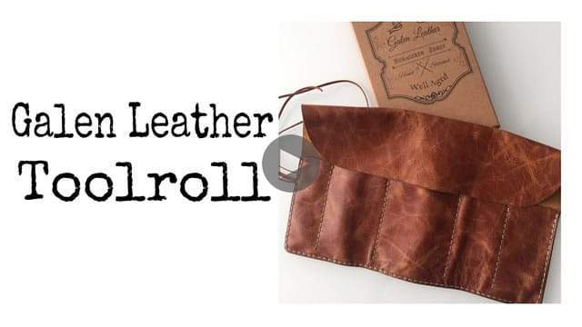 Leather Pen Roll - Rustic Brown