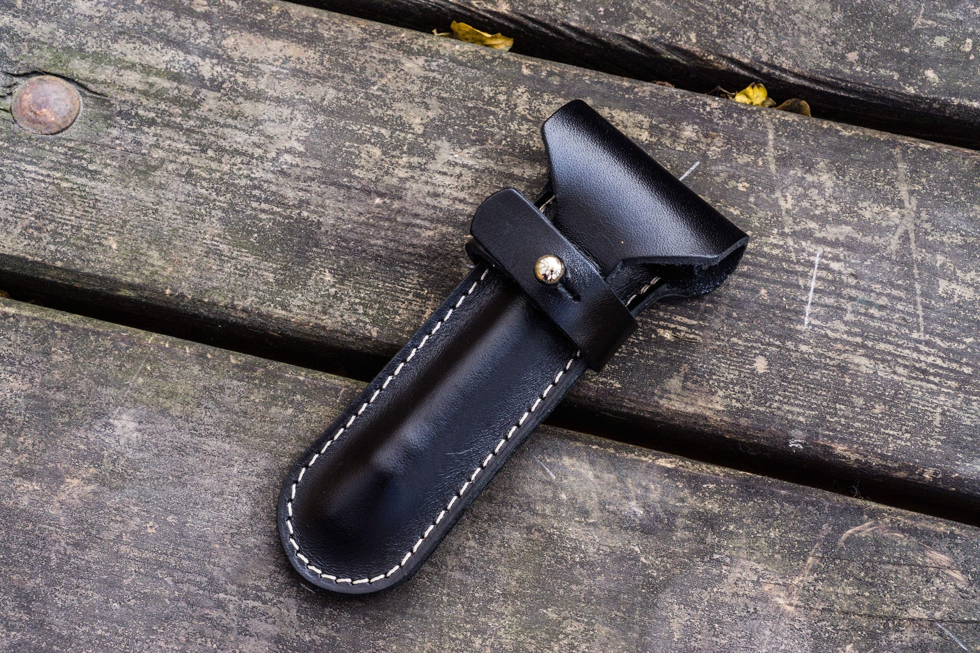 Leather Safety Razor Case - Black-Galen Leather