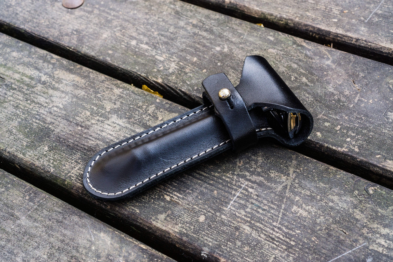 Leather Safety Razor Case - Black-Galen Leather