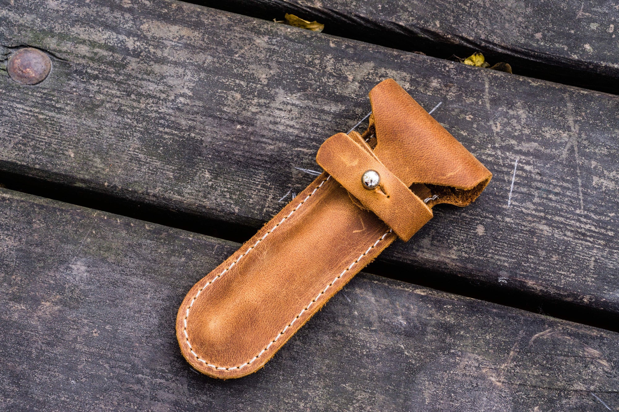 Leather Safety Razor Case - Crazy Horse Brown-Galen Leather