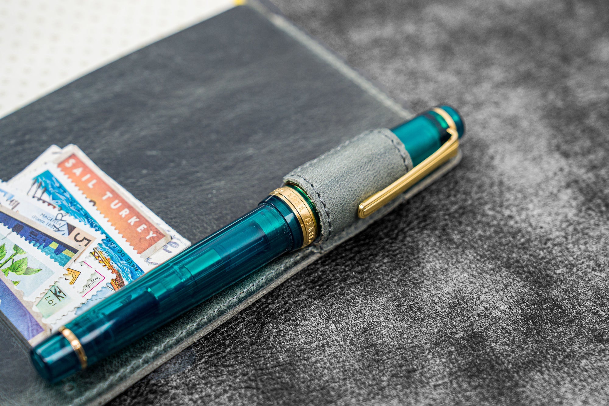 Leather Slim Hobonichi Weeks Planner Cover - C.H. Smoky