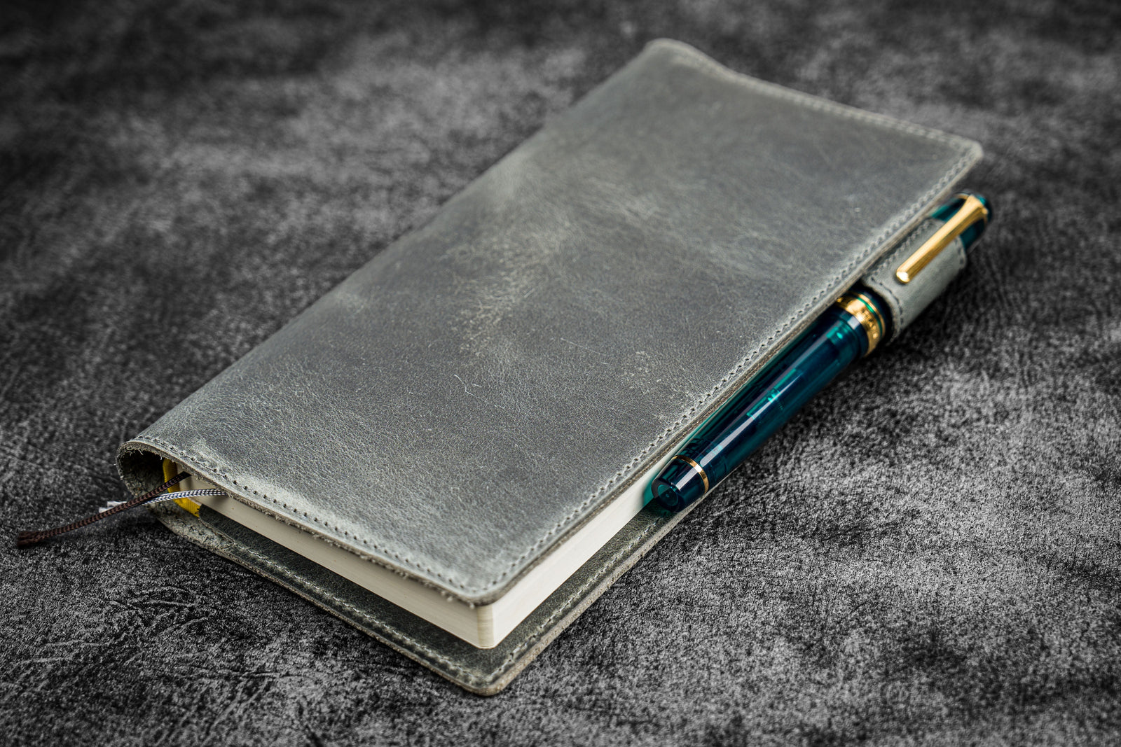 Leather Slim Hobonichi Weeks Planner Cover - C.H. Smoky