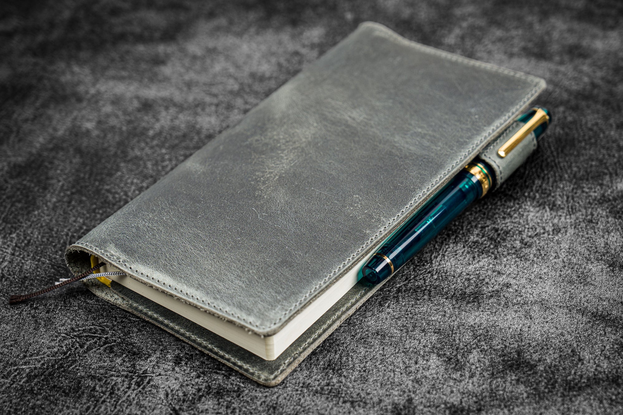 Leather Slim Hobonichi Weeks Planner Cover - C.H. Smoky