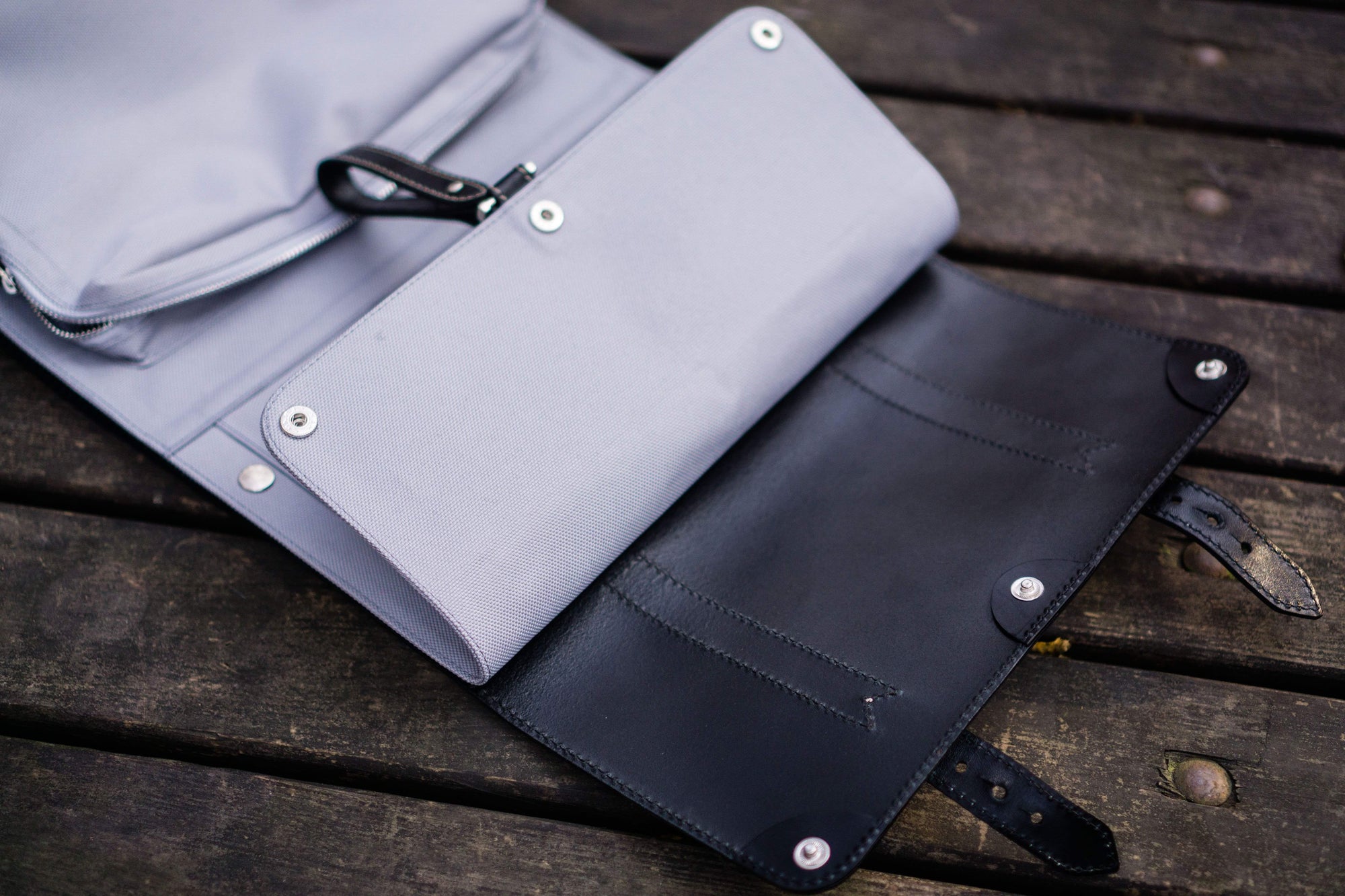 Leather Toiletry / Travel Bag - Black-Galen Leather