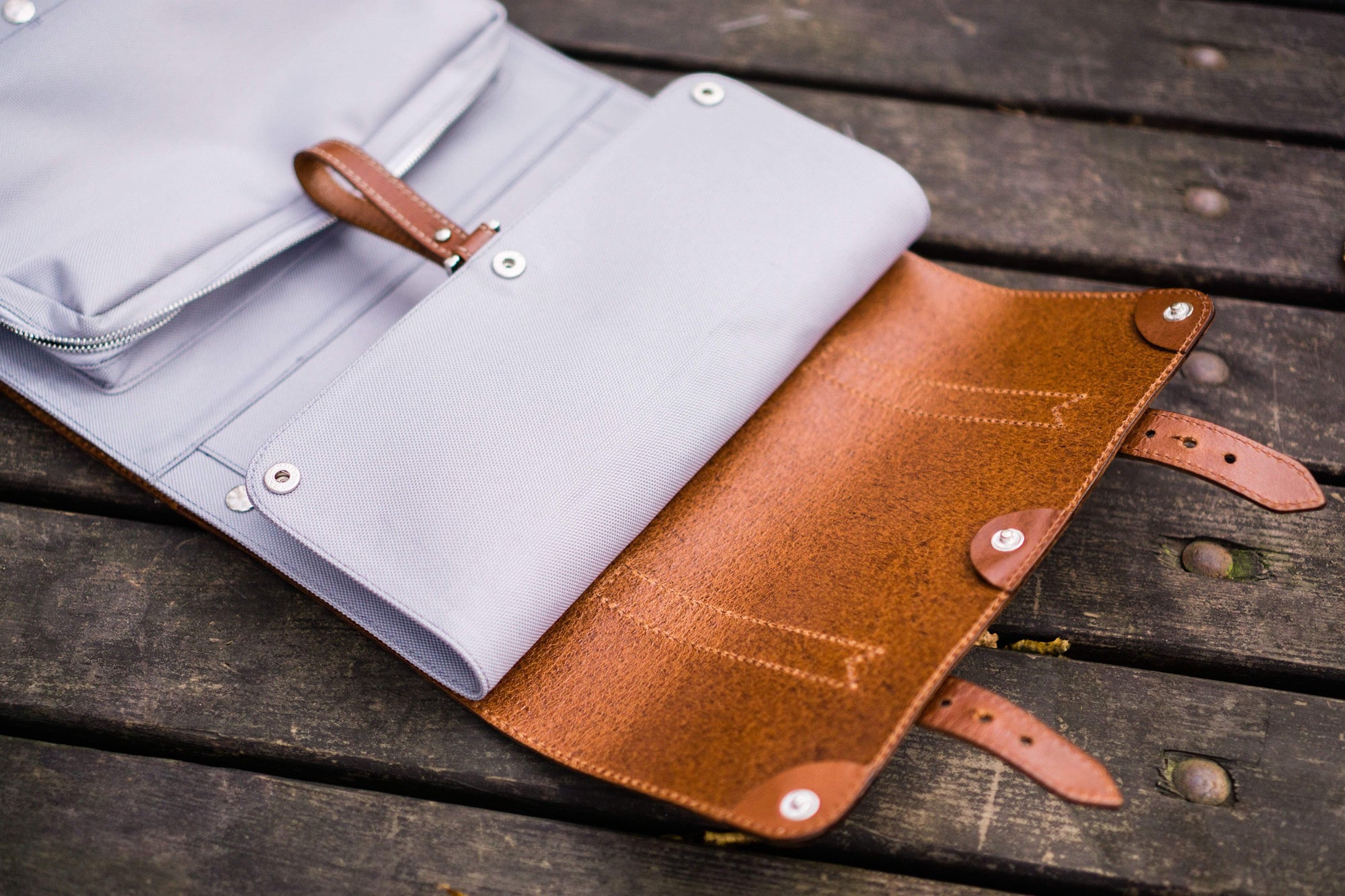 Leather Toiletry / Travel Bag - Brown-Galen Leather