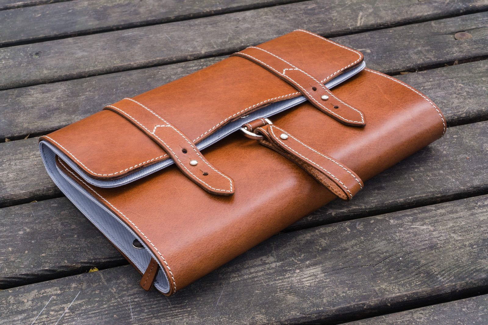 Leather Toiletry / Travel Bag - Brown-Galen Leather