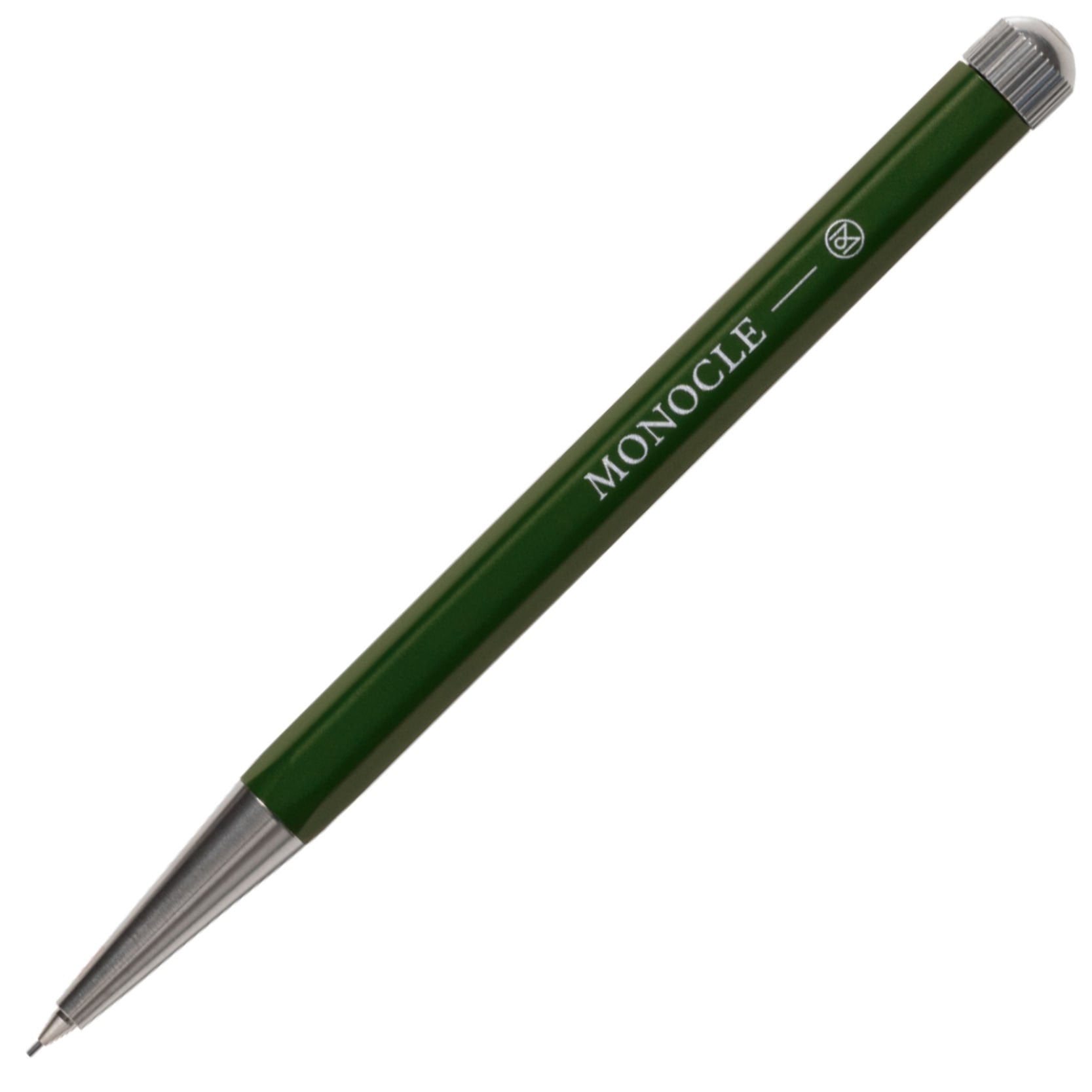 Leuchtturm1917 Monocle Serisi Drehgriffel Nr. 2, Versatil Kalem, 0.7 mm Uç, Zeytin Yeşili-Gümüş Kasa