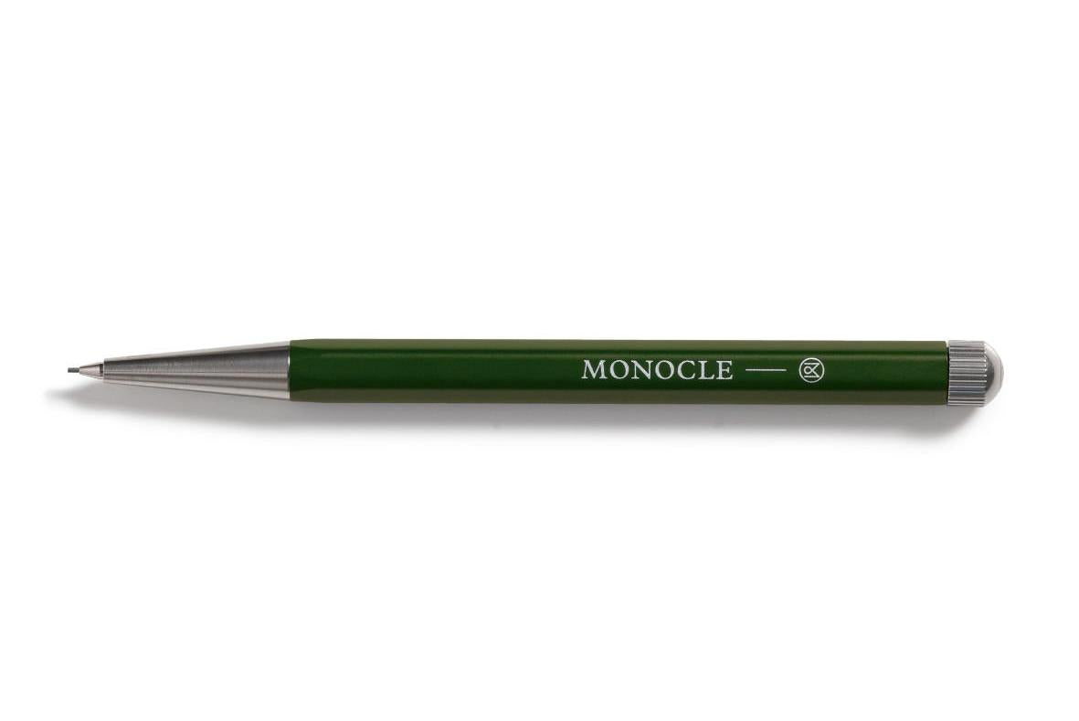 Leuchtturm1917 Monocle Serisi Drehgriffel Nr. 2, Versatil Kalem, 0.7 mm Uç, Zeytin Yeşili-Gümüş Kasa