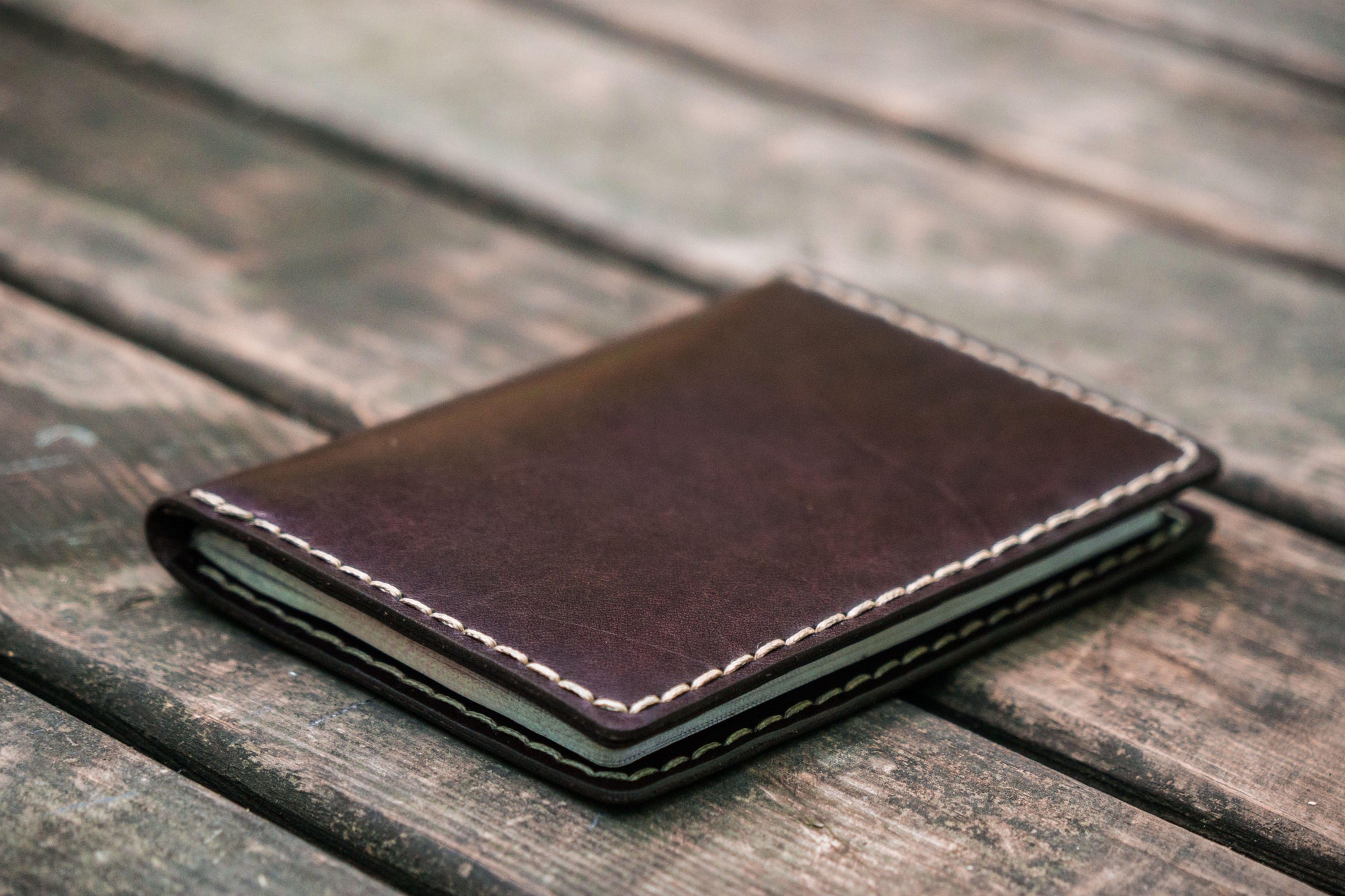 No.06 Leather Passport Holder - Dark Brown-Galen Leather