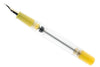 Transparent pen with yellow accents on a white background
