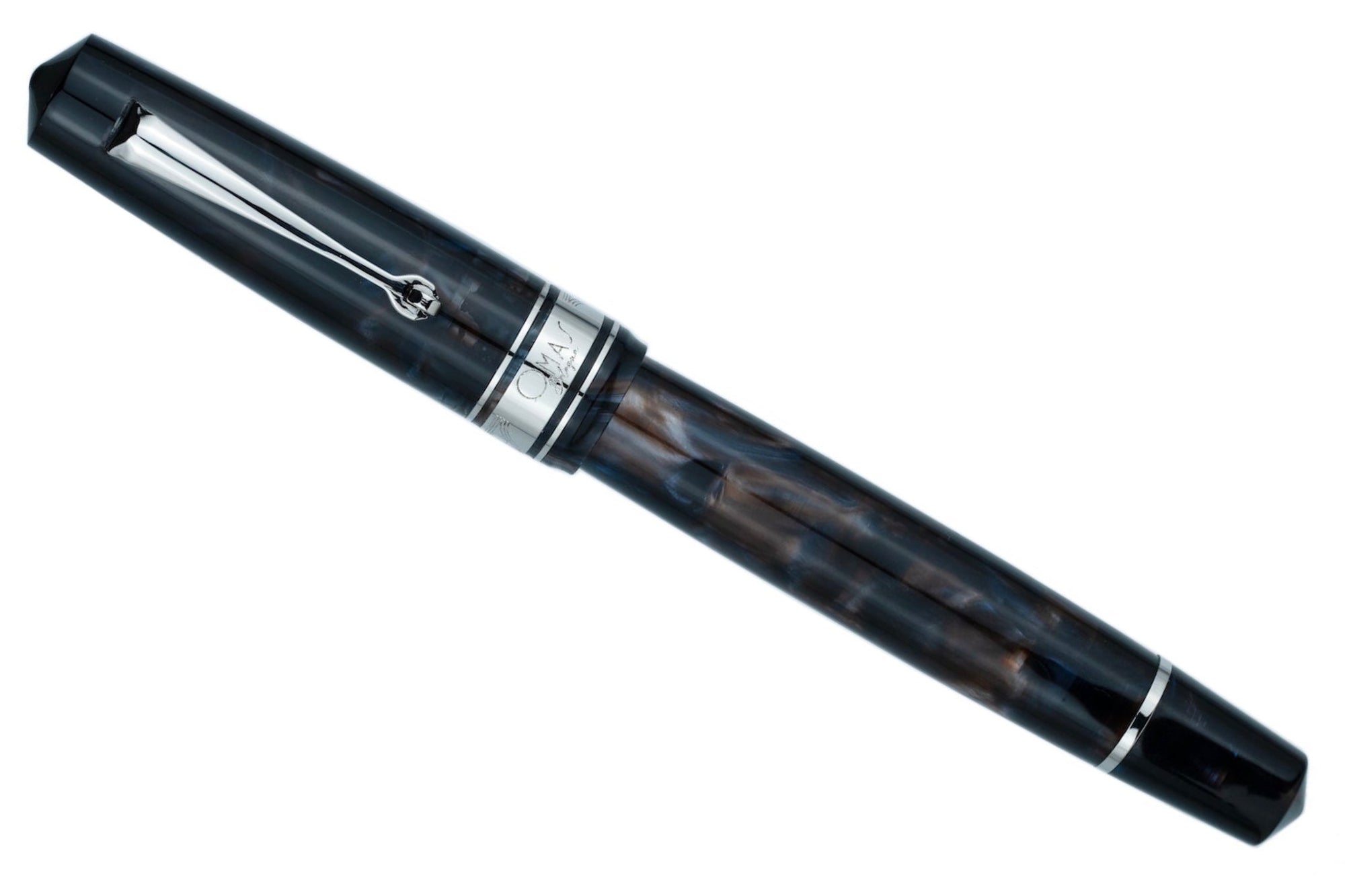 OMAS Bologna Galassia With Silver Trim Fountain Pen