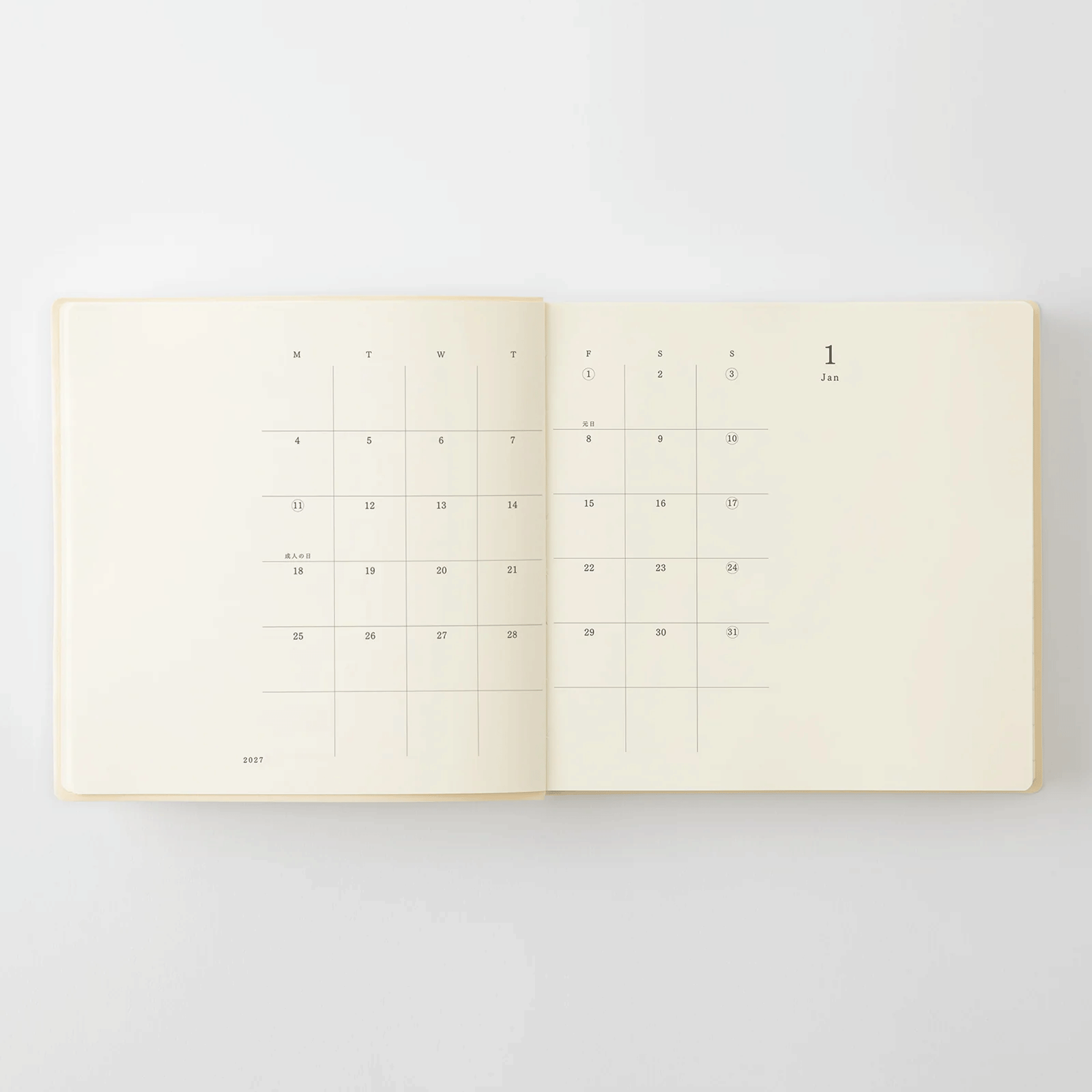 Midori MD  2027 Ajandası 1 Day 1 Page - A5 Kare