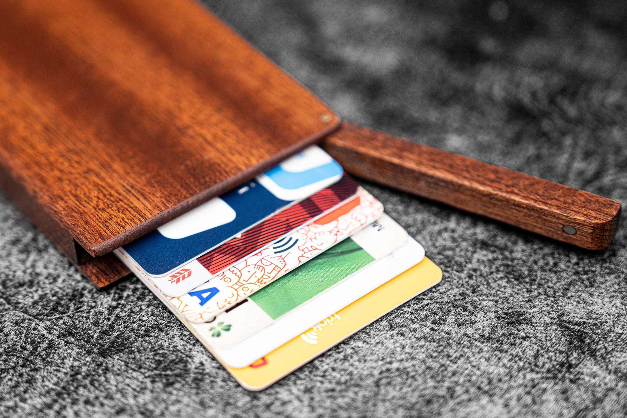 Wooden Business Card Holder - Mahogany