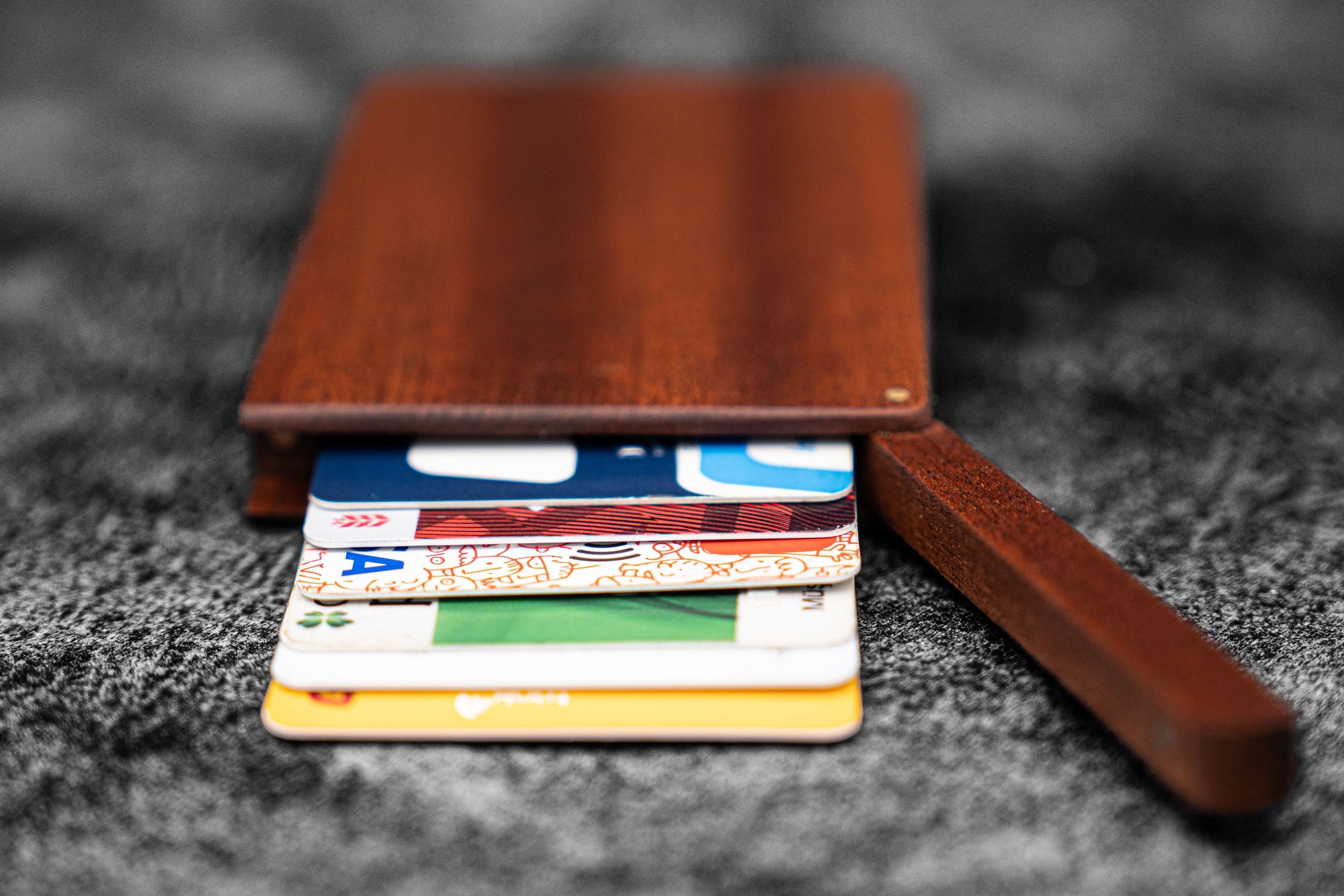 Wooden Business Card Holder - Mahogany
