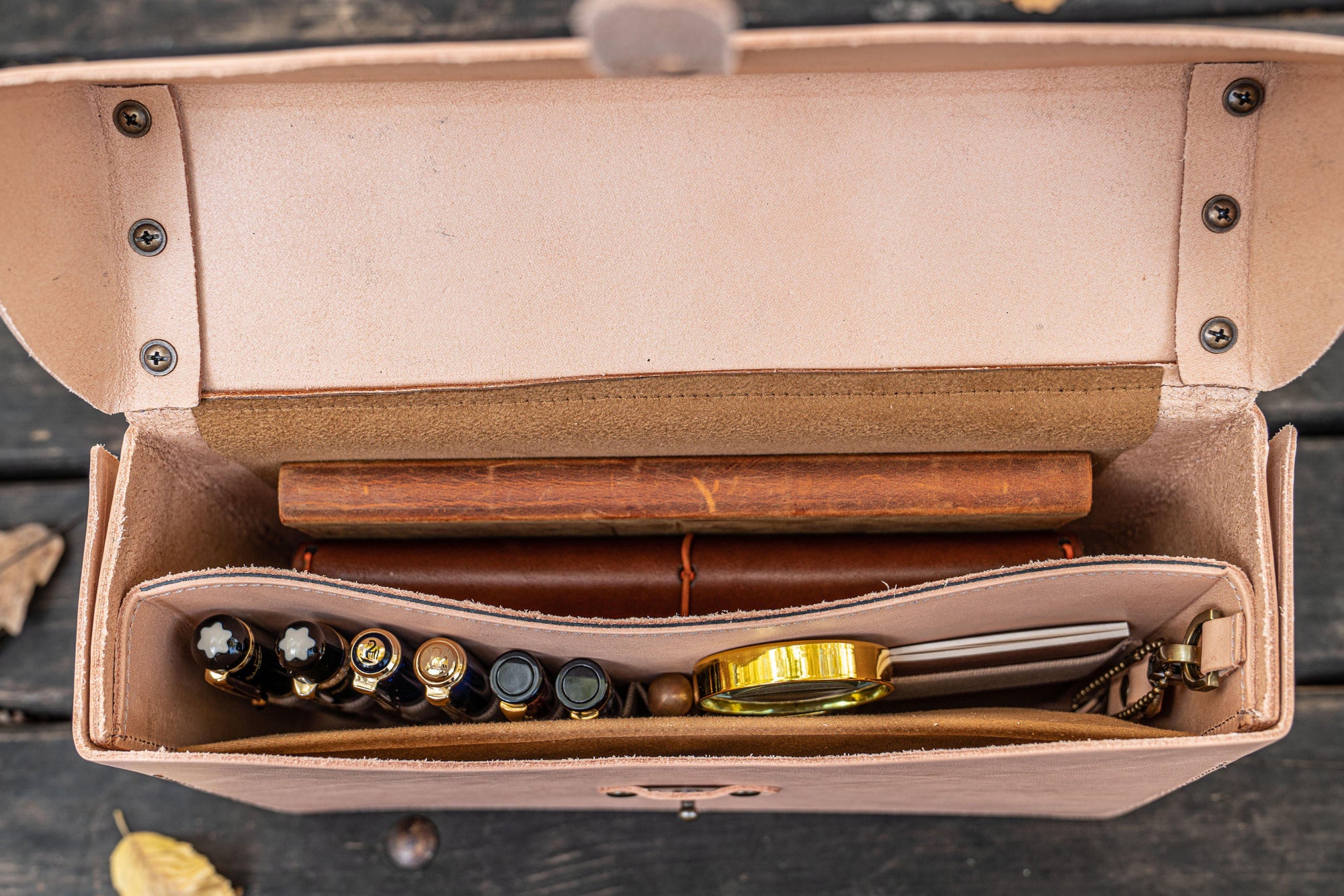 Writer&#39;s Medic Bag - Undyed Leather-Galen Leather