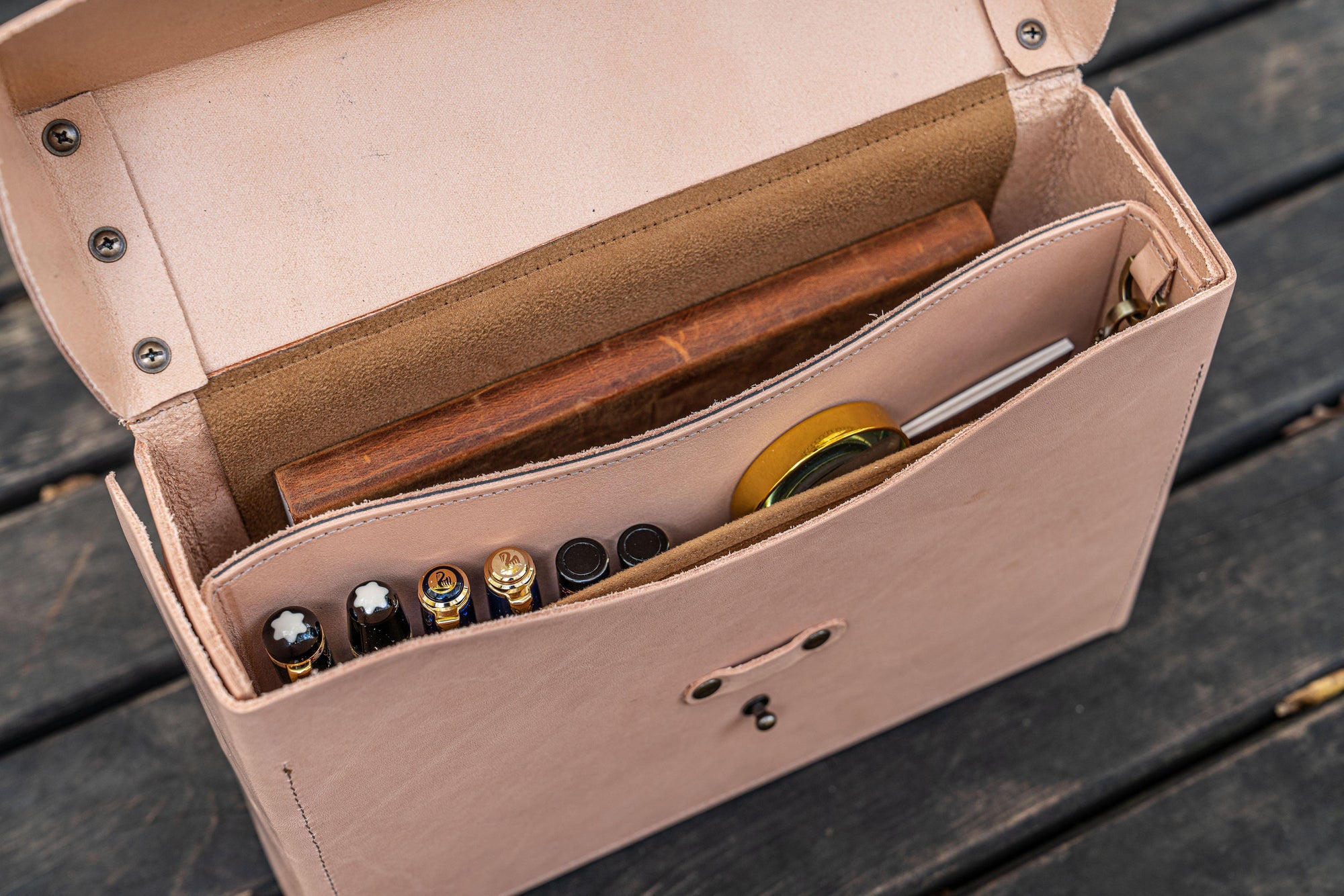 Writer&#39;s Medic Bag - Undyed Leather-Galen Leather