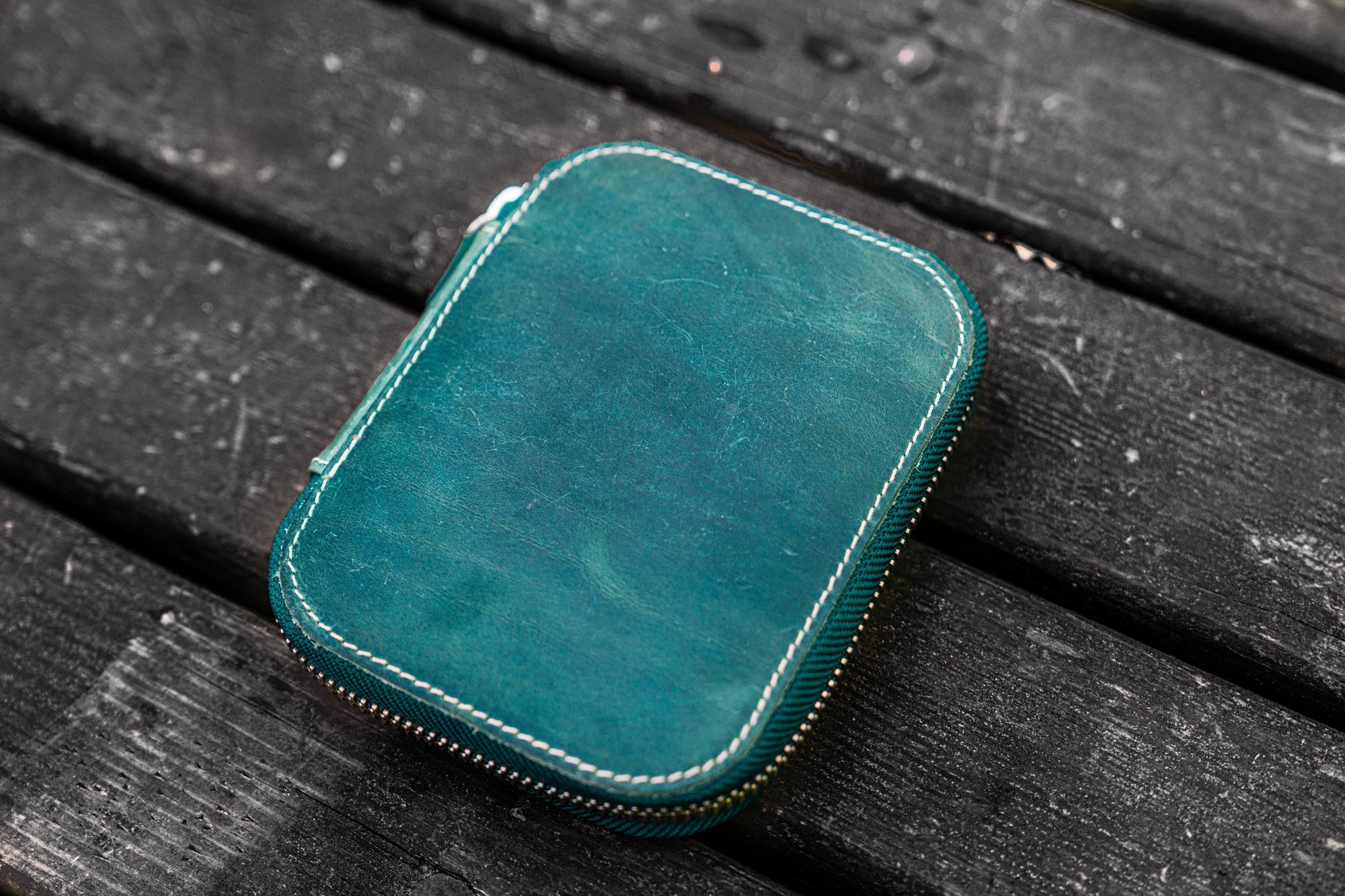 10&#39;lu Deri Kalemlik - Crazy Horse Orman Yeşili