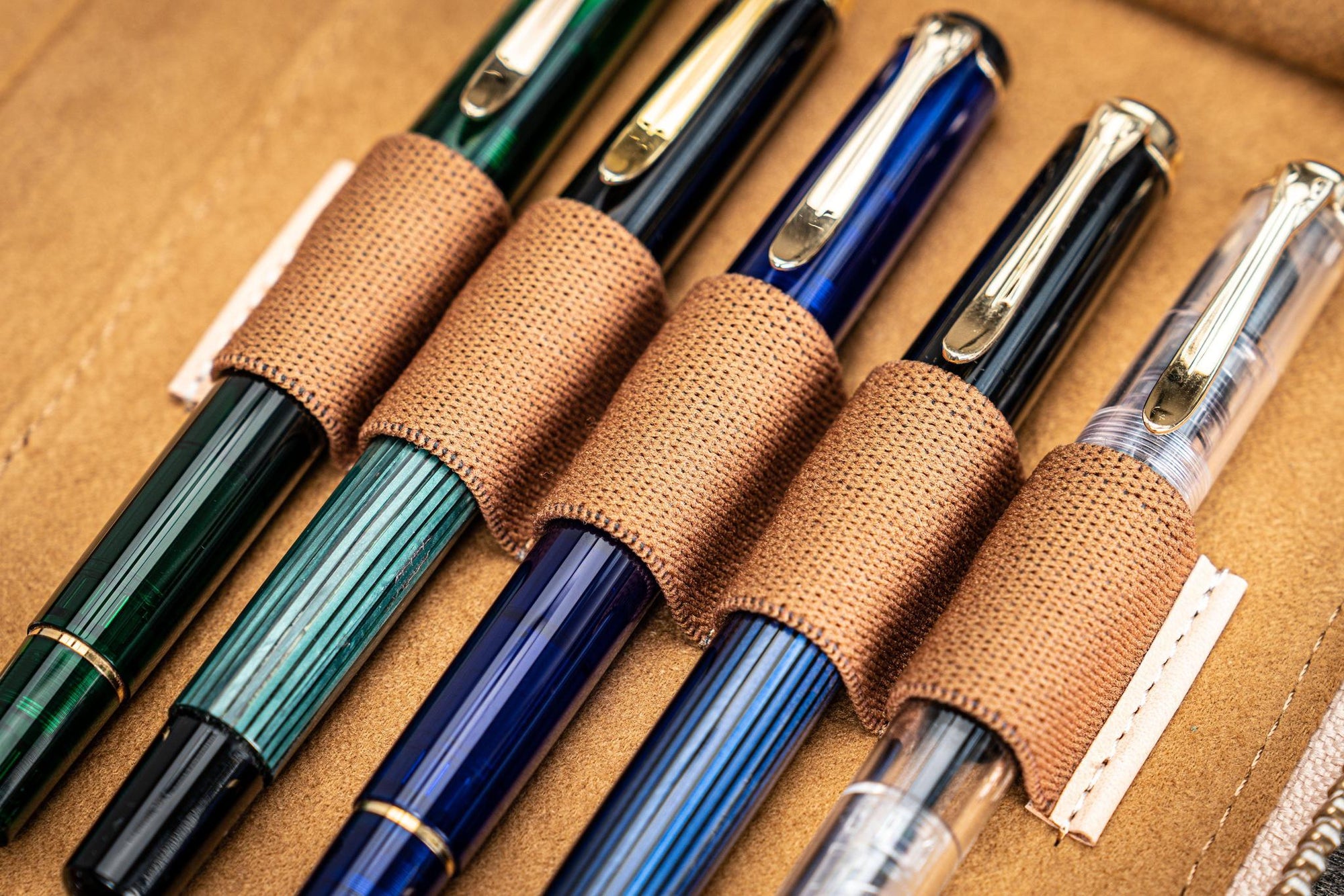 10'lu Deri Kalemlik - Undyed Leather