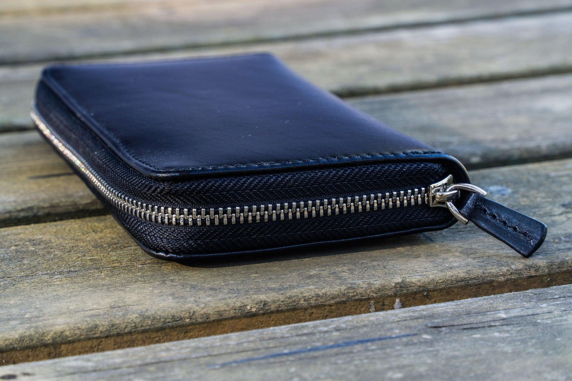 3&#39;lü Fermuarlı Deri Kalemlik - Siyah