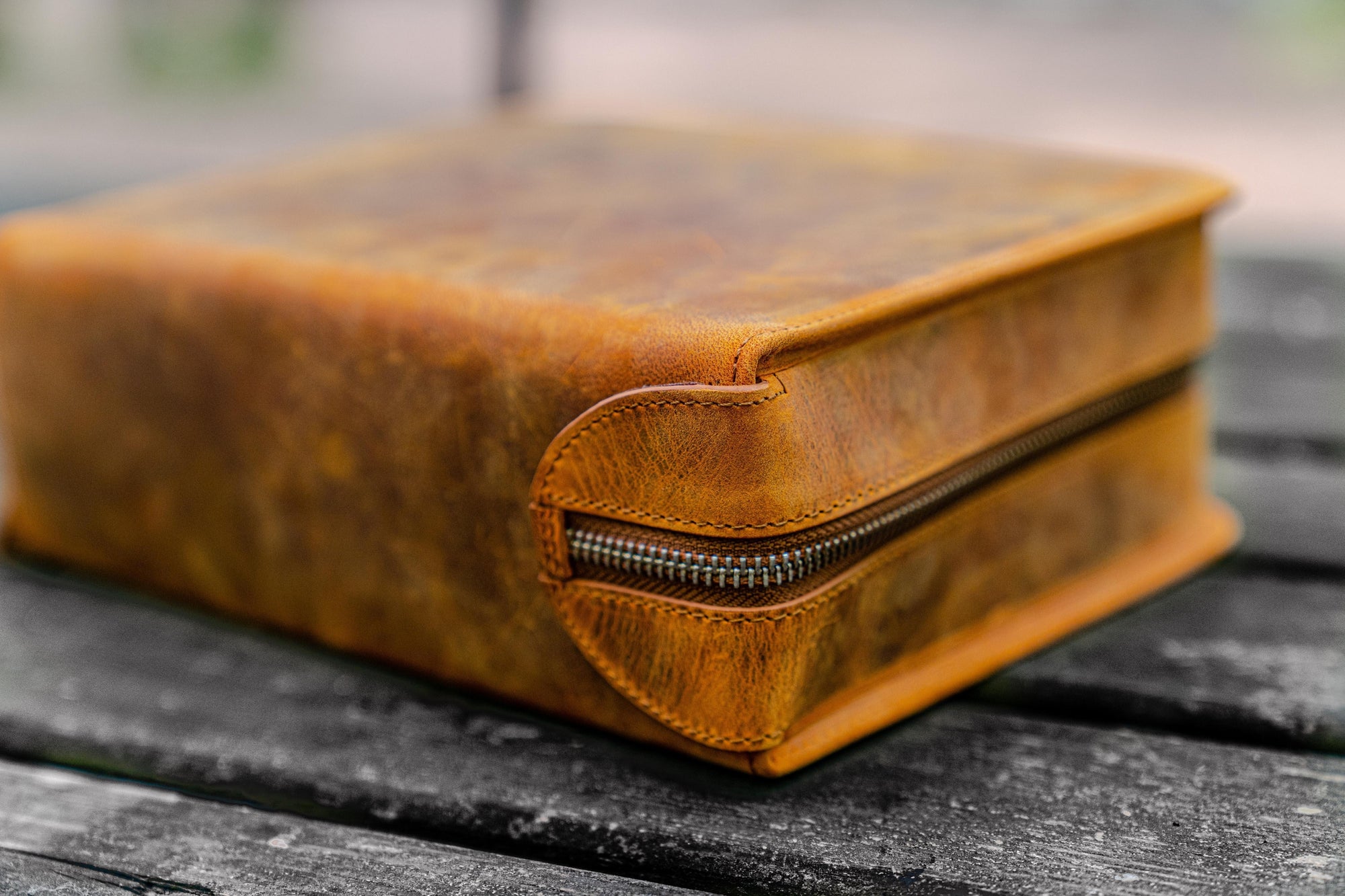 40&#39;lı Deri Kalemlik - Crazy Horse Taba / Kahverengi