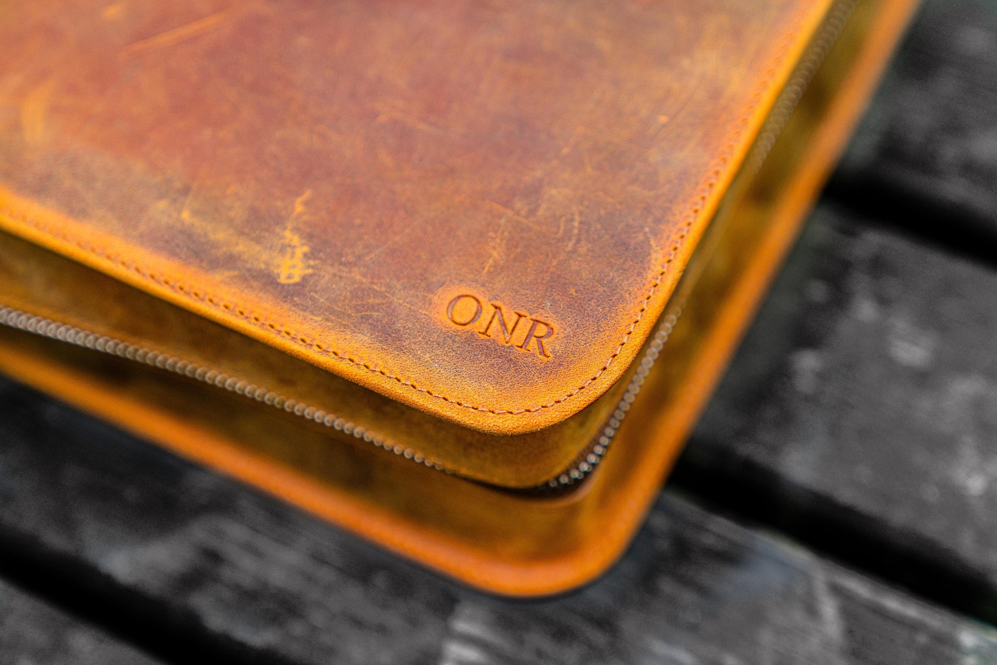 40&#39;lı Deri Kalemlik - Crazy Horse Taba / Kahverengi