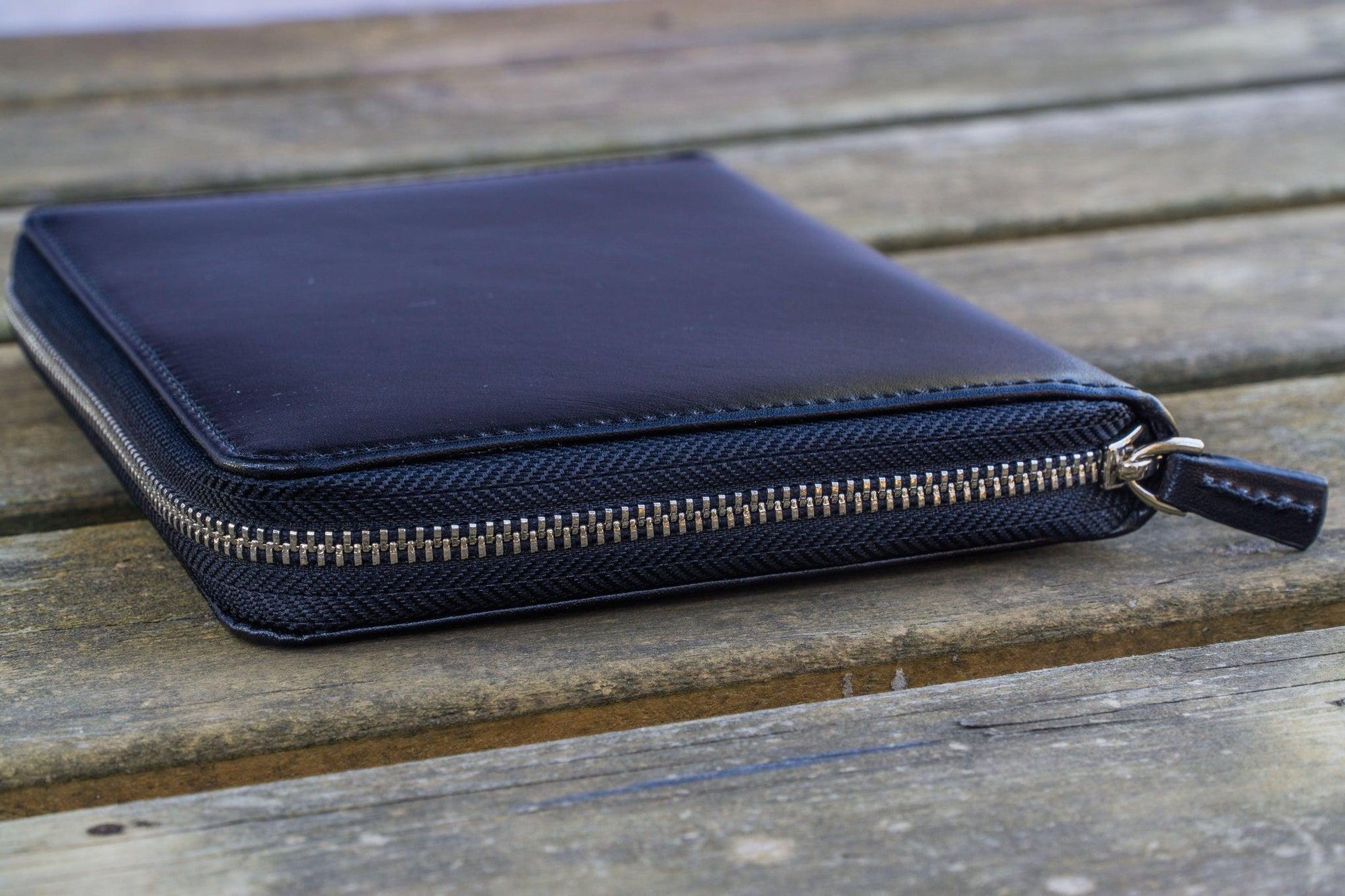 5'li Fermuarlı Deri Kalemlik - Siyah