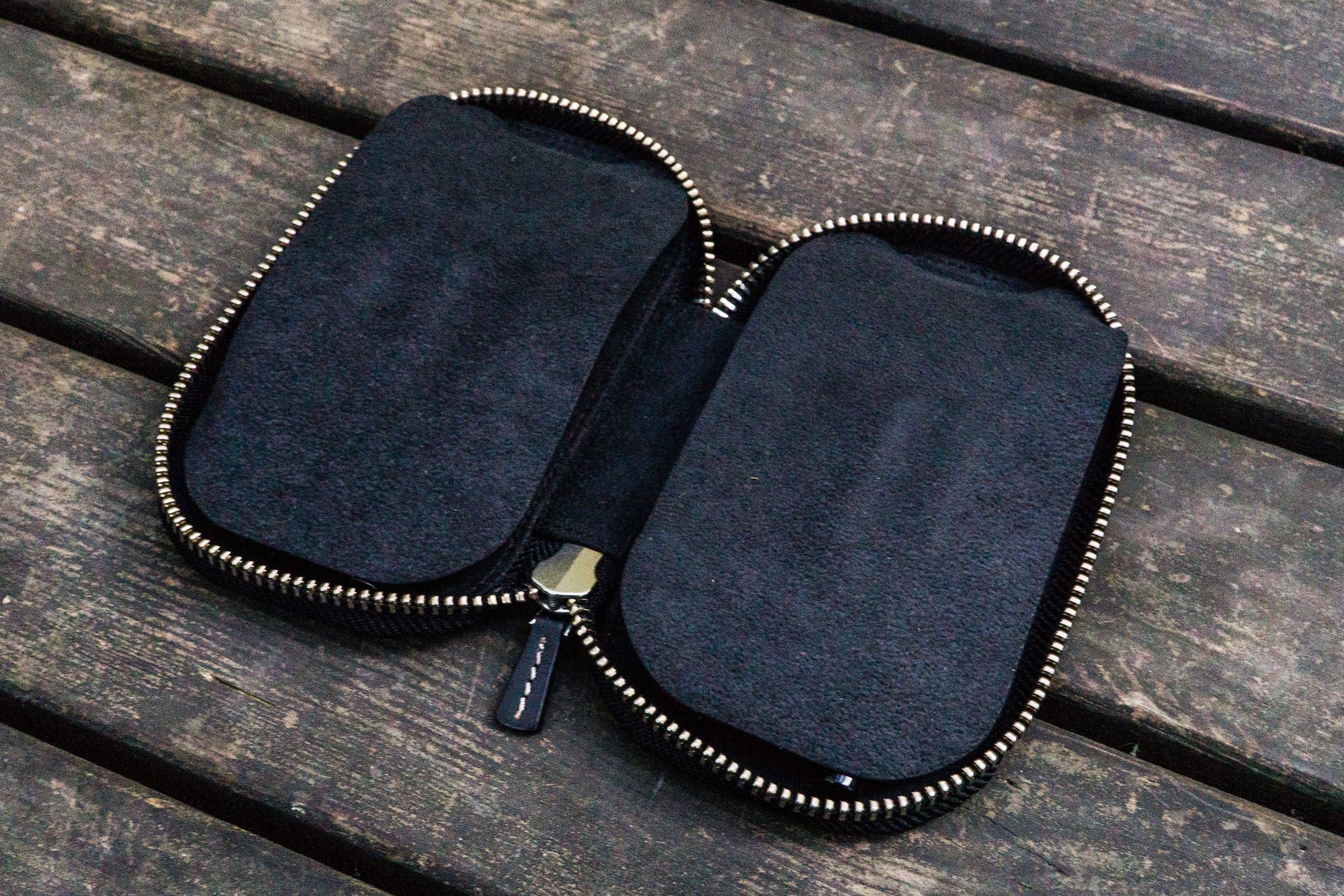 6&#39;li Fermuarlı Deri Kalemlik - Siyah