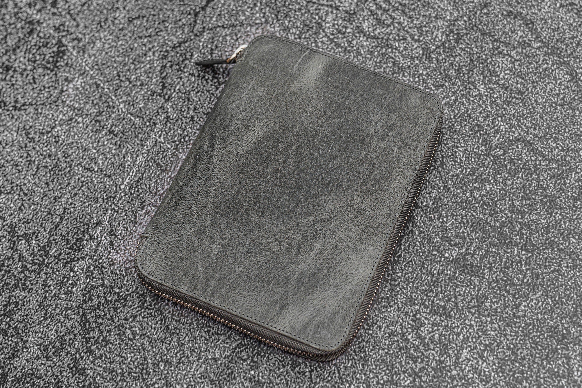 A5 Deri Organizer ve Kalemlik - Crazy Horse Füme