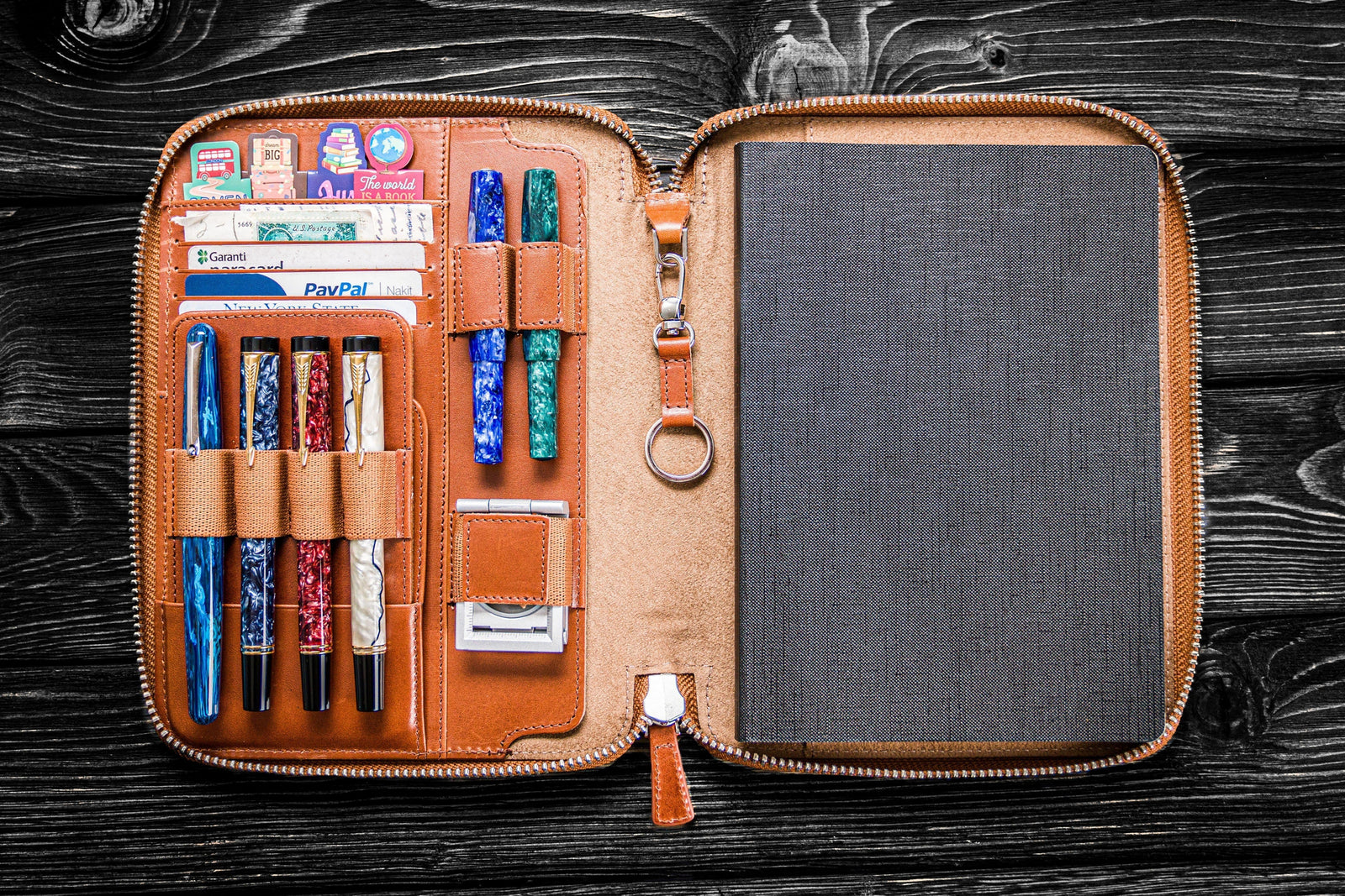 A5 Deri Organizer ve Kalemlik - Kahverengi