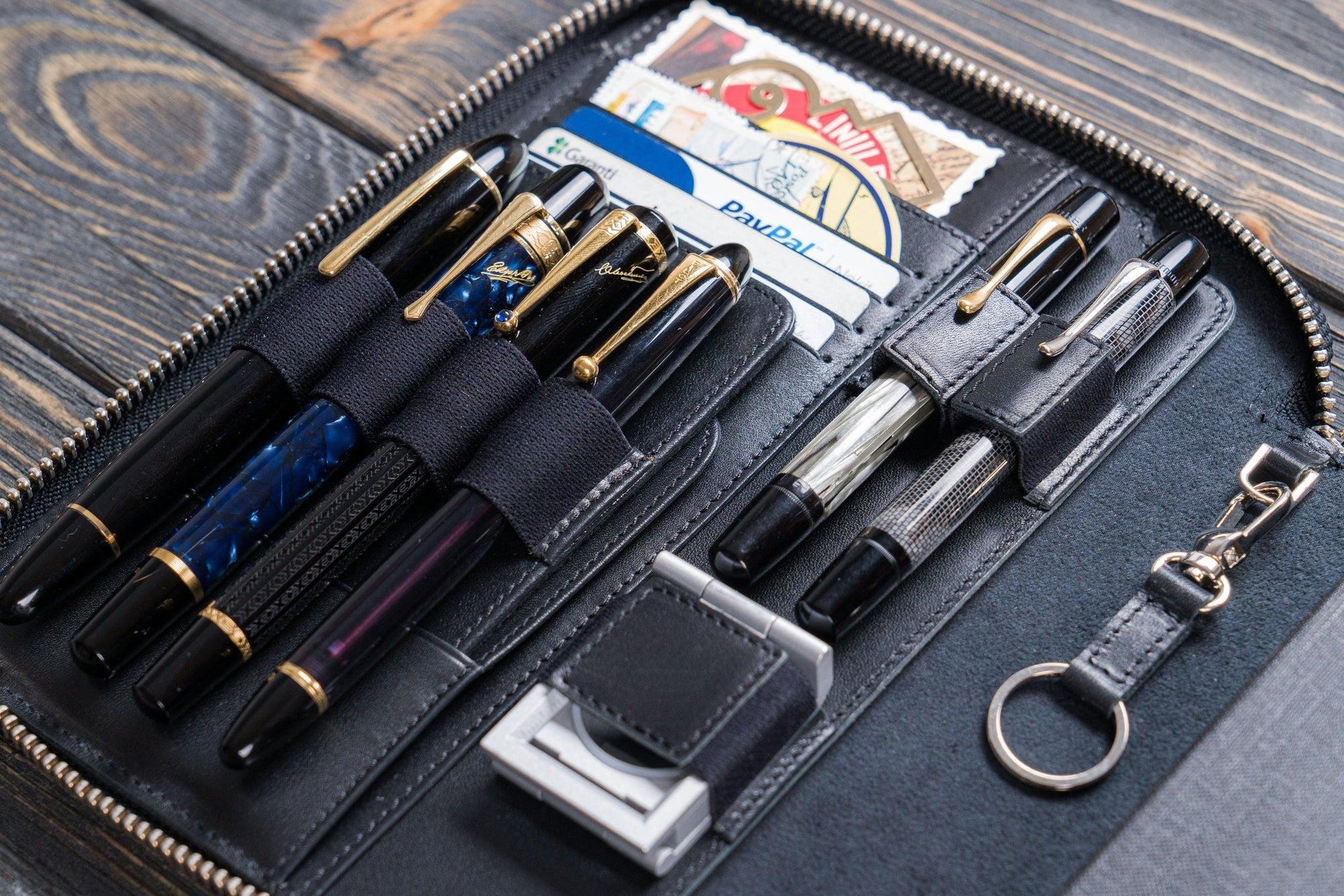 A5 Deri Organizer ve Kalemlik - Siyah