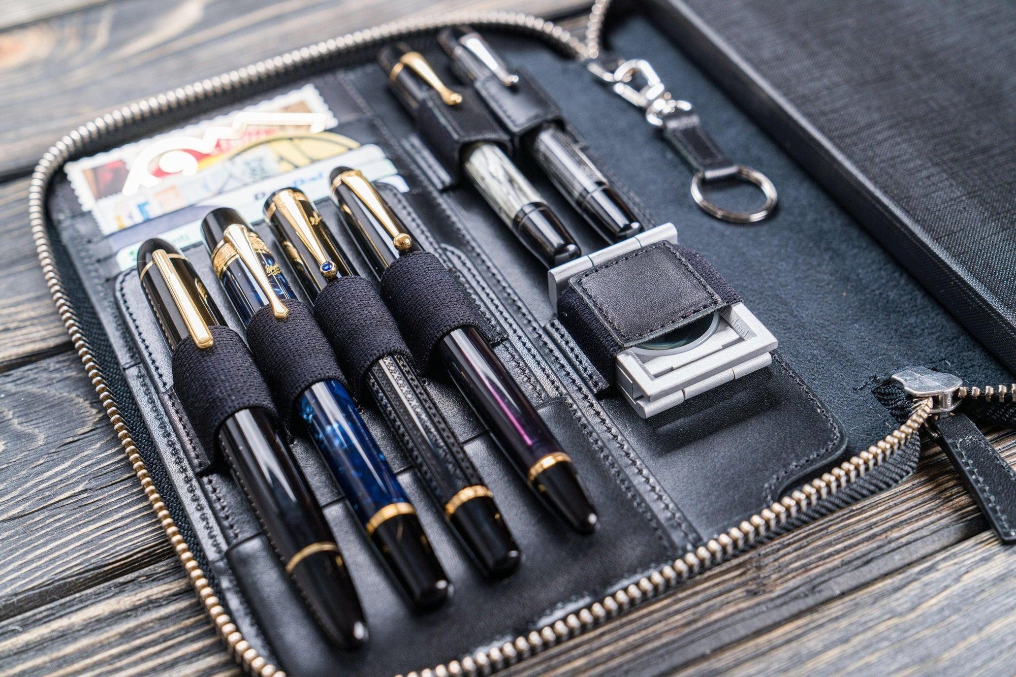 A5 Deri Organizer ve Kalemlik - Siyah