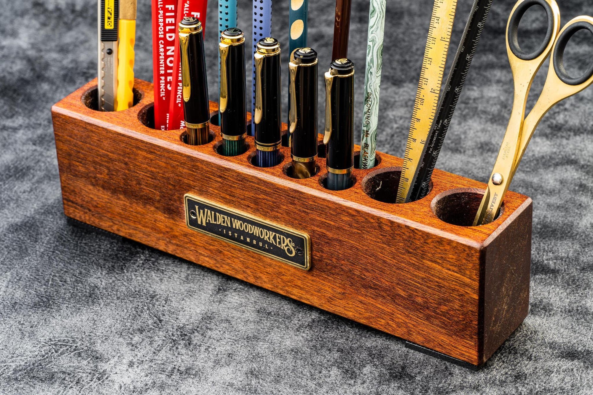 Ahşap Kalemlik ve Masaüstü Düzenleyici - Maun