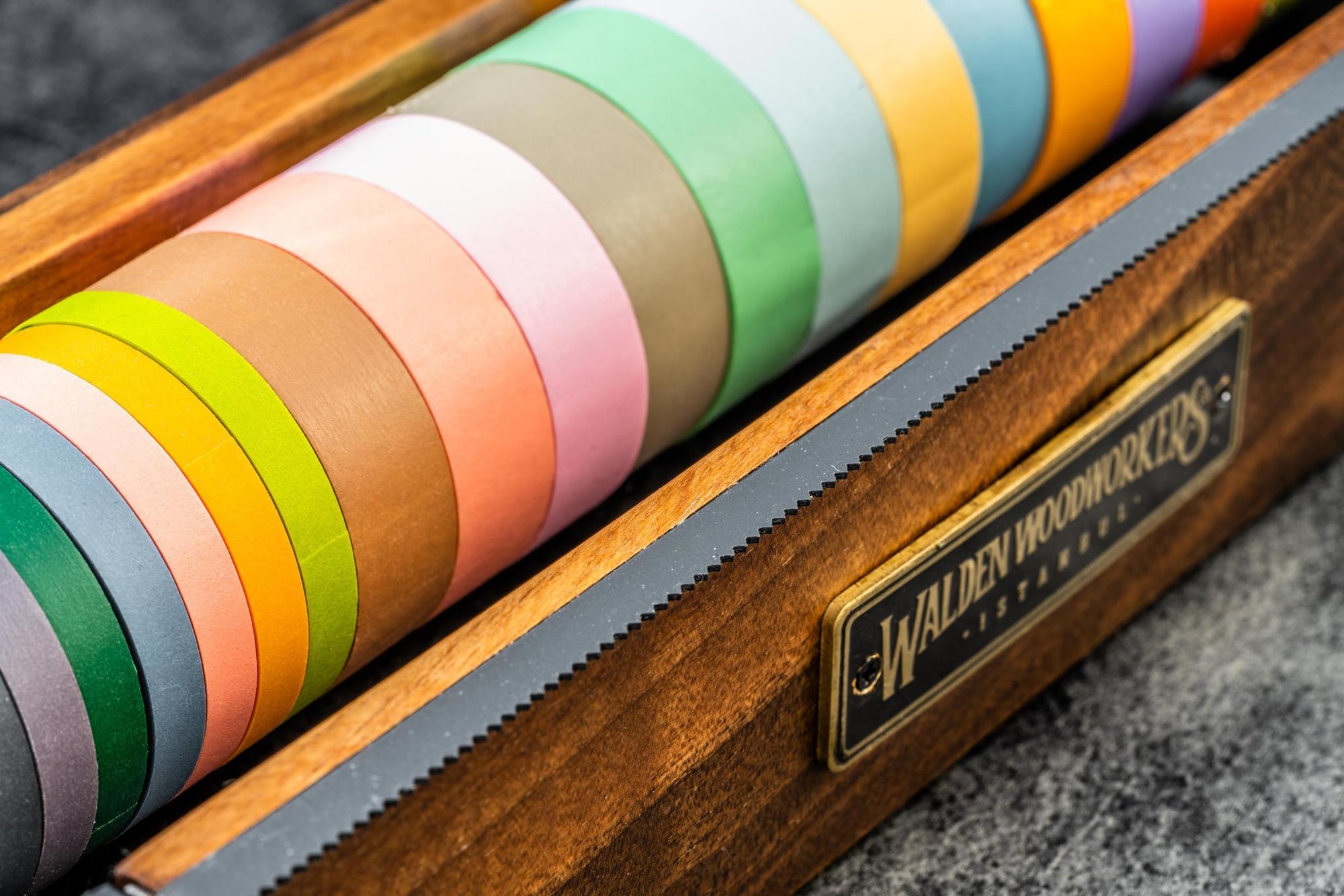 Ahşap Washi Bant Dispanseri - Ceviz