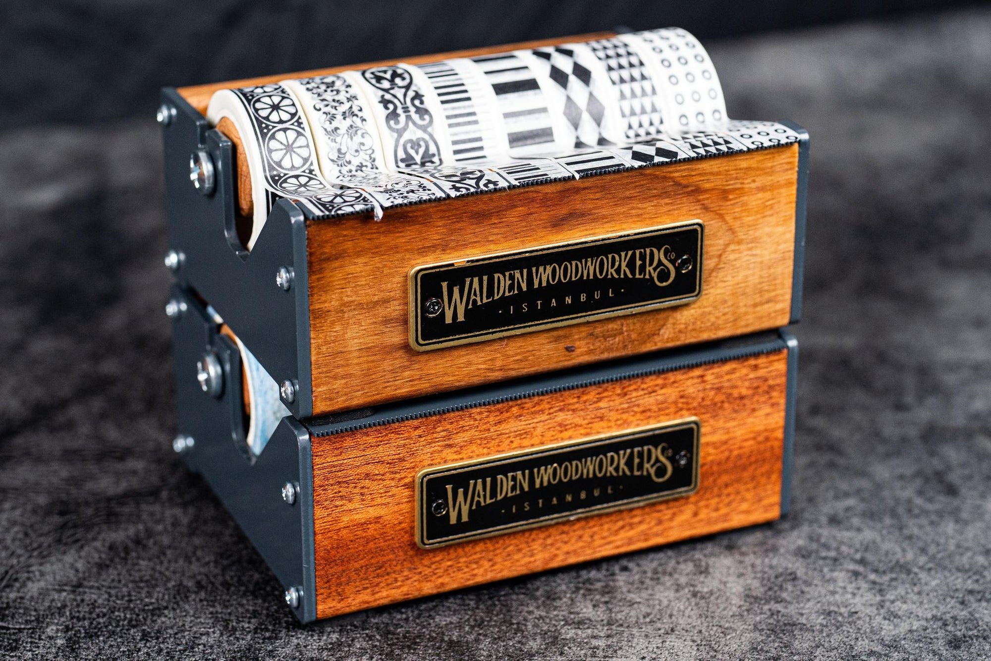 Ahşap Washi Bant Dispanseri - Ceviz - Orta Boy