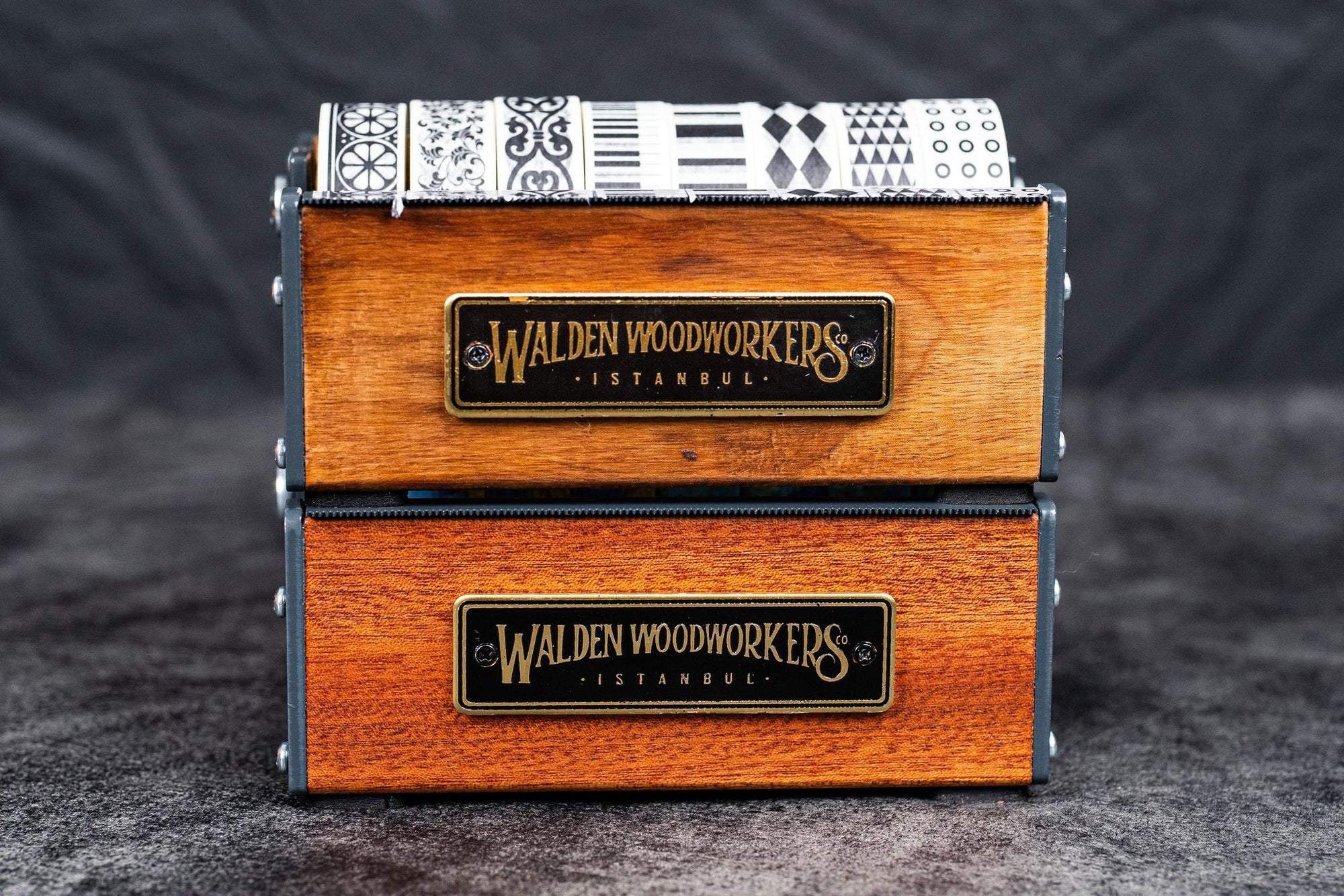 Ahşap Washi Bant Dispanseri - Ceviz - Orta Boy