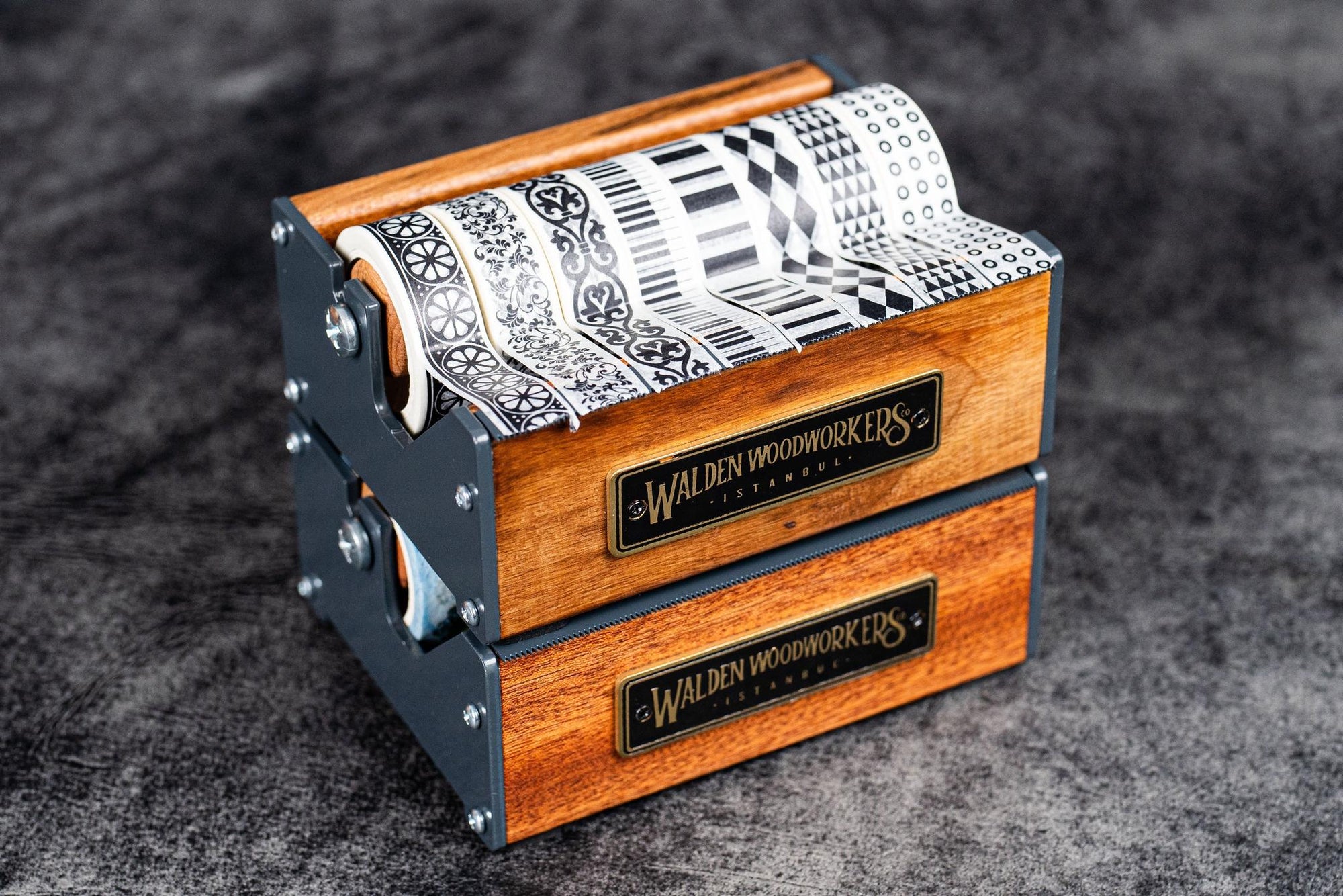 Ahşap Washi Bant Dispanseri - Ceviz - Orta Boy