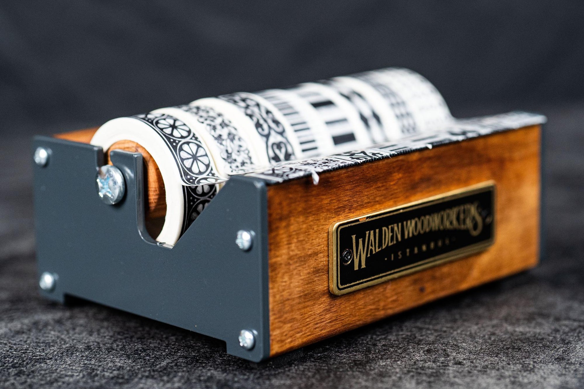 Ahşap Washi Bant Dispanseri - Ceviz - Orta Boy